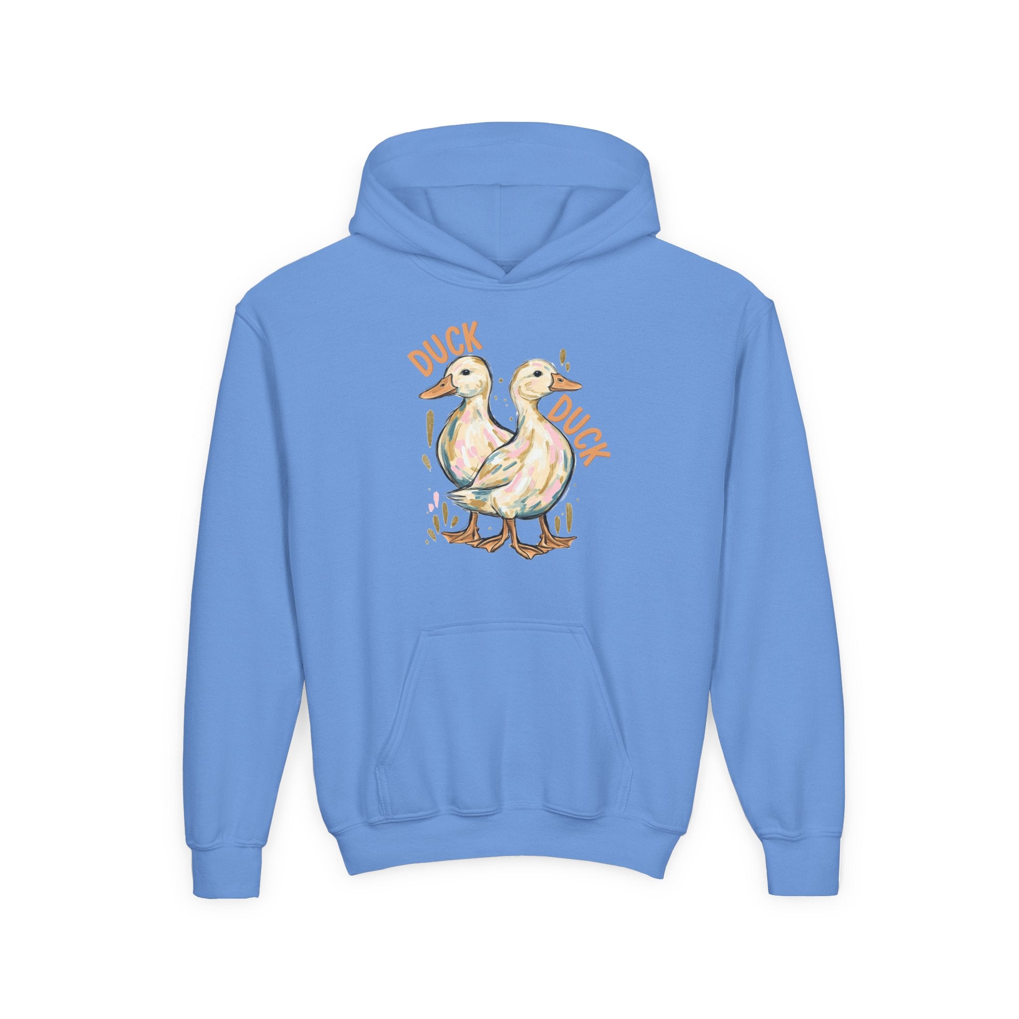 Youth Hoodie — Cute 'Duck Duck Goose' Watercolor Ducks Pullover
