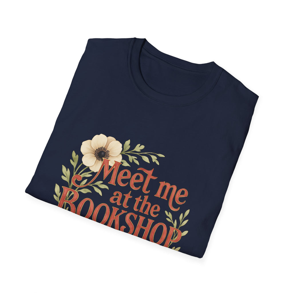 Bookshop T-Shirt — "Meet Me at the Bookshop" Floral Reader Tee