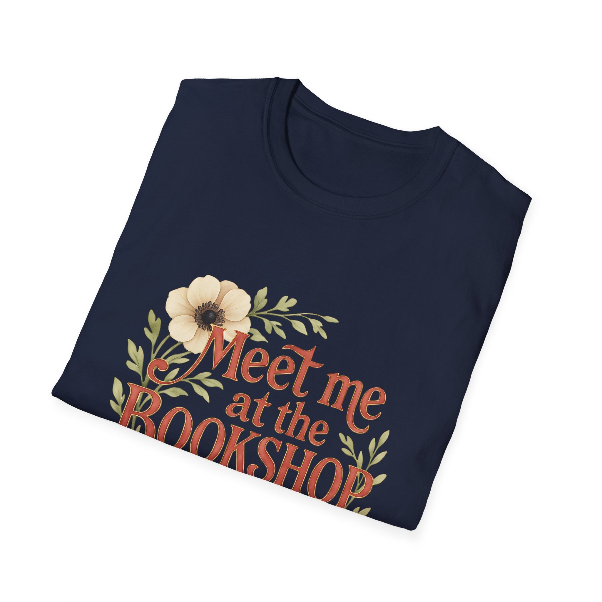 Bookshop T-Shirt — "Meet Me at the Bookshop" Floral Reader Tee