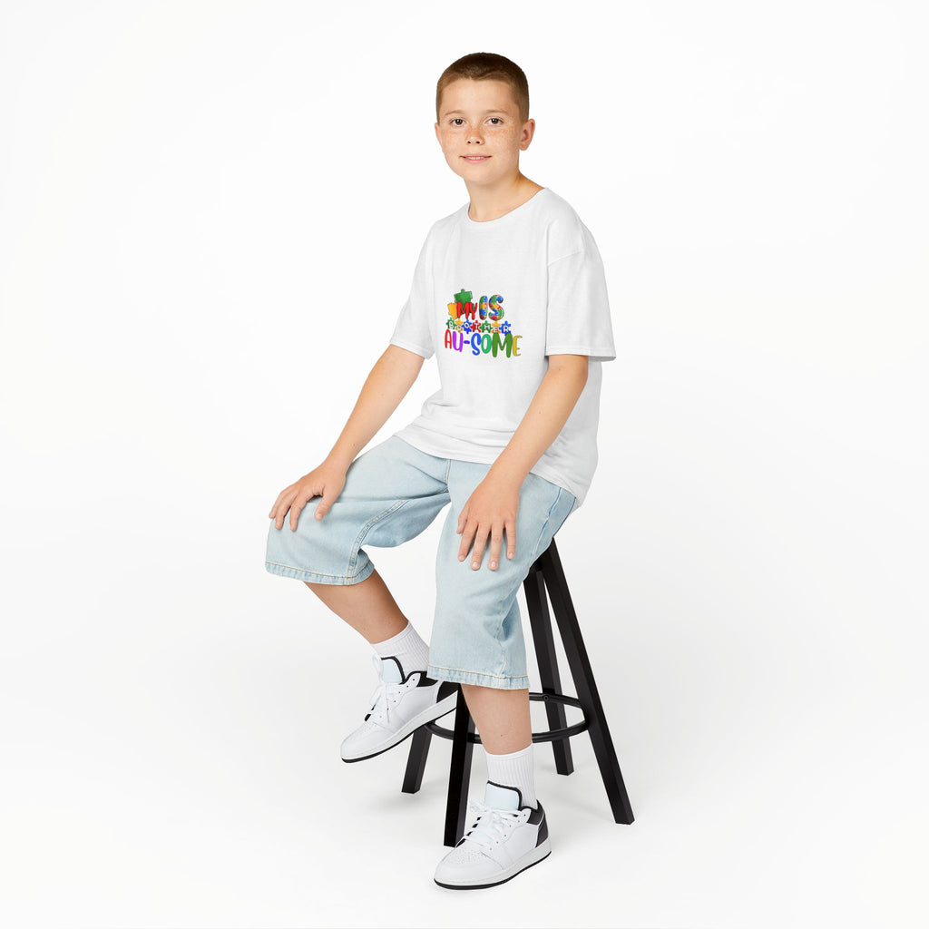Kids Tee - "This Kid is Au-some" Colorful Autism Awareness Shirt