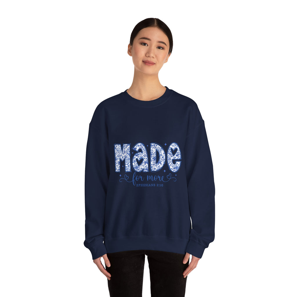 Sweatshirt — "Made for More" Floral Inspirational Crewneck