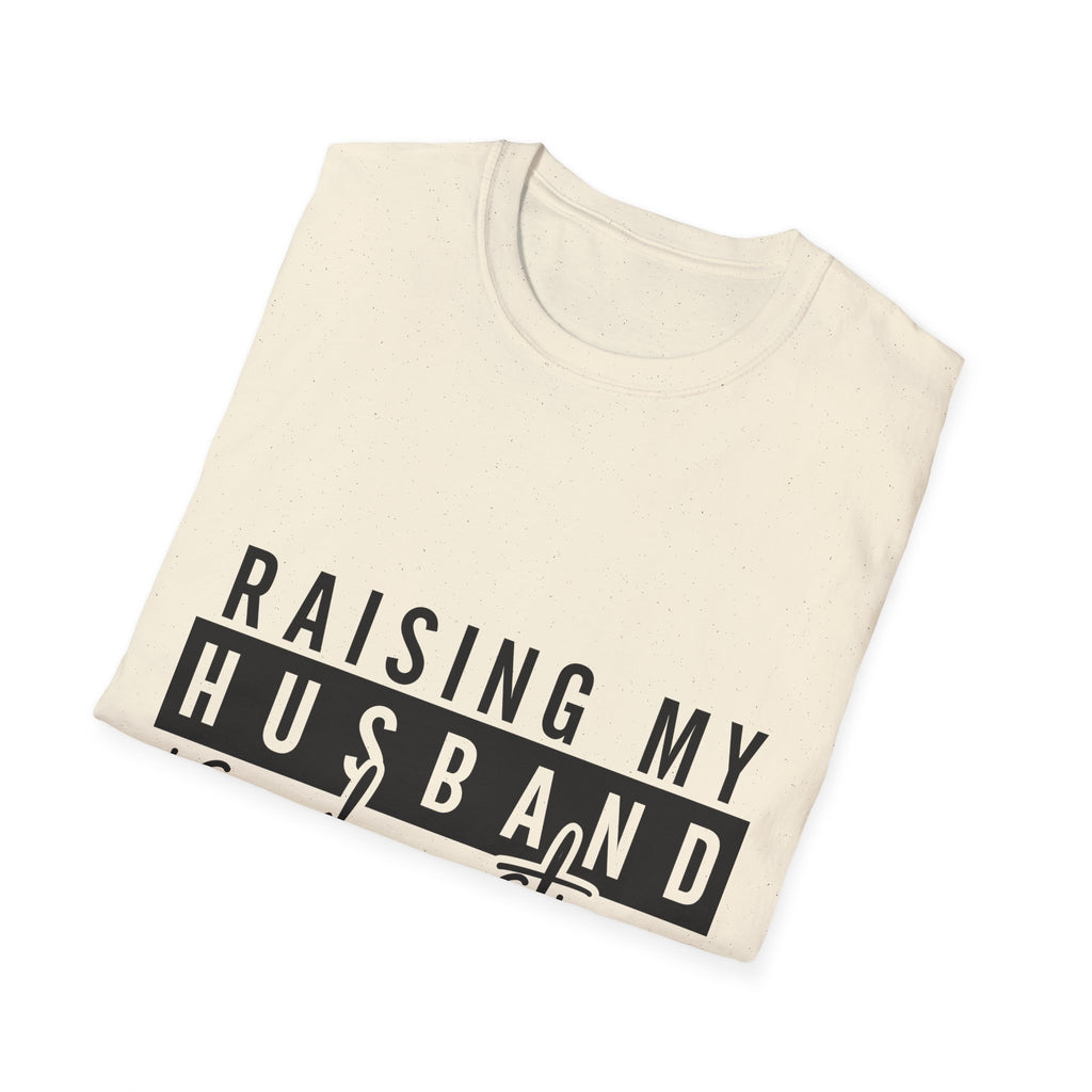 T-Shirt — “Raising My Husband Is Exhausting” Funny Mom Shirt | Motherhood Humor Gift