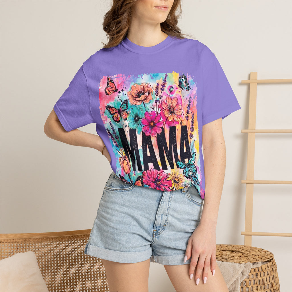 Mama Floral Tee — Colorful Butterflies & Flowers Mother's Day T-Shirt