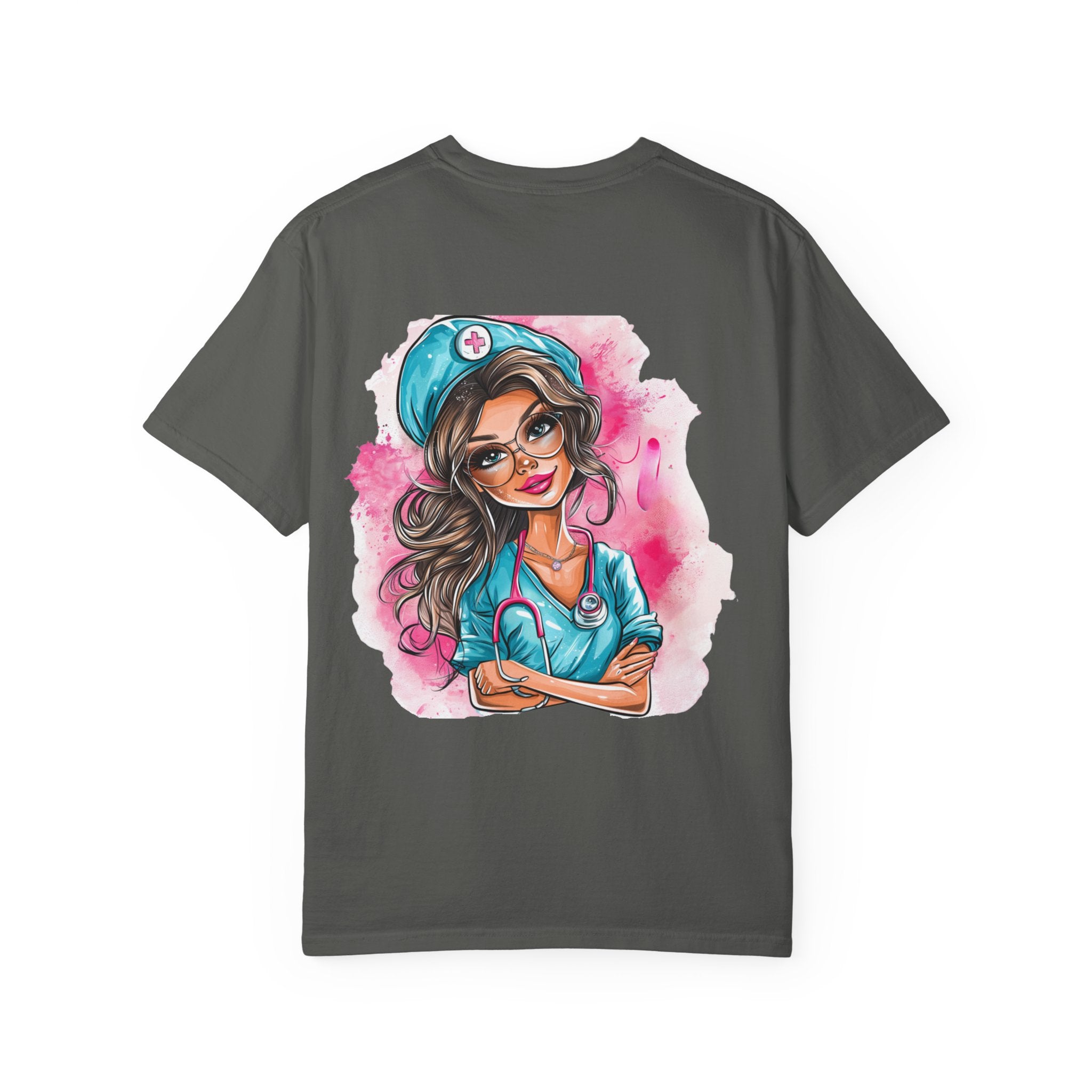 Nurse Life T-Shirt — Cute Female Nurse Watercolor Graphic Tee