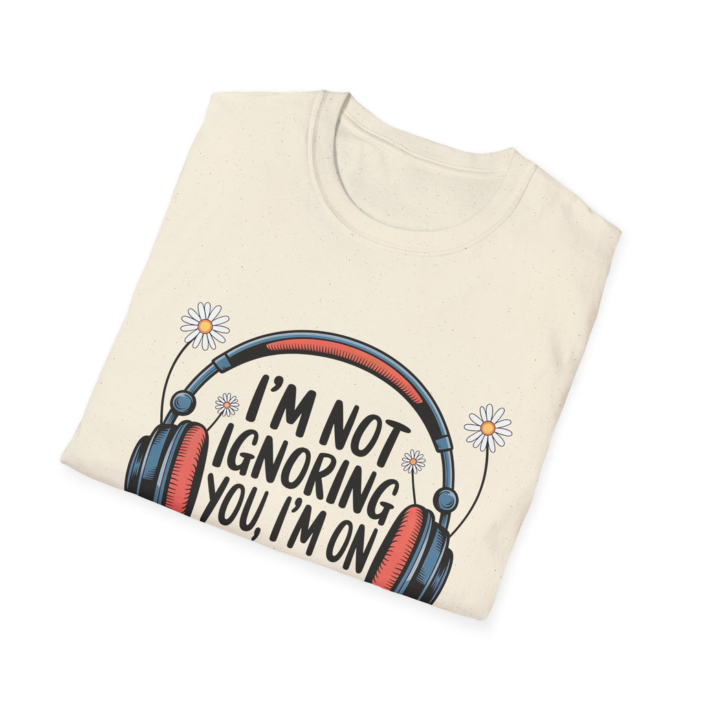 Book Lover T‑Shirt — "I’m Not Ignoring You, I’m on Chapter 12" Headphones Design