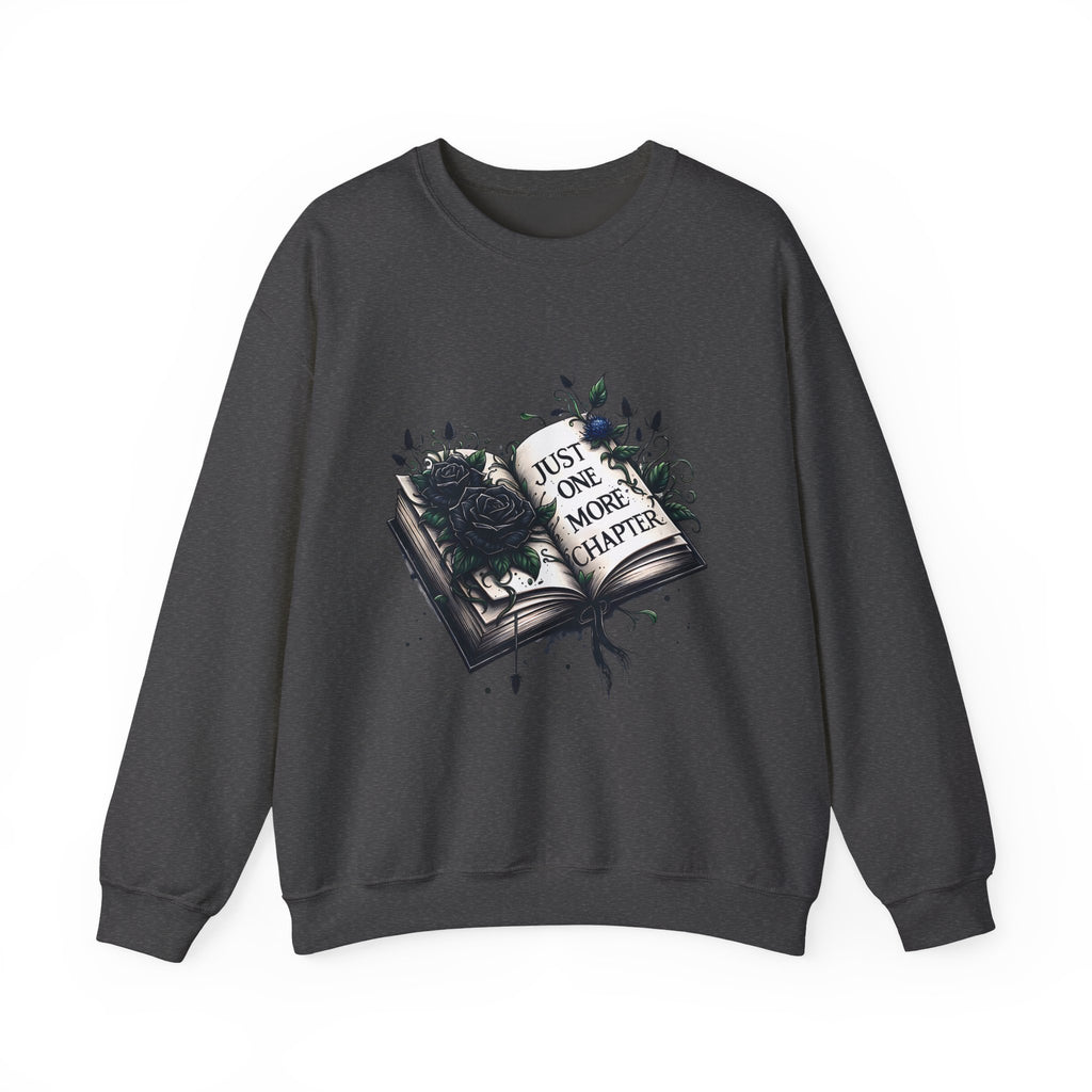 Book Lover Sweatshirt — "Just One More Chapter" Cozy Reader Crewneck