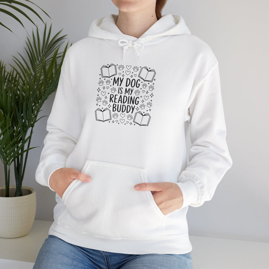 My Dog Is My Reading Buddy Hoodie — Cozy Pet Lover Sweatshirt