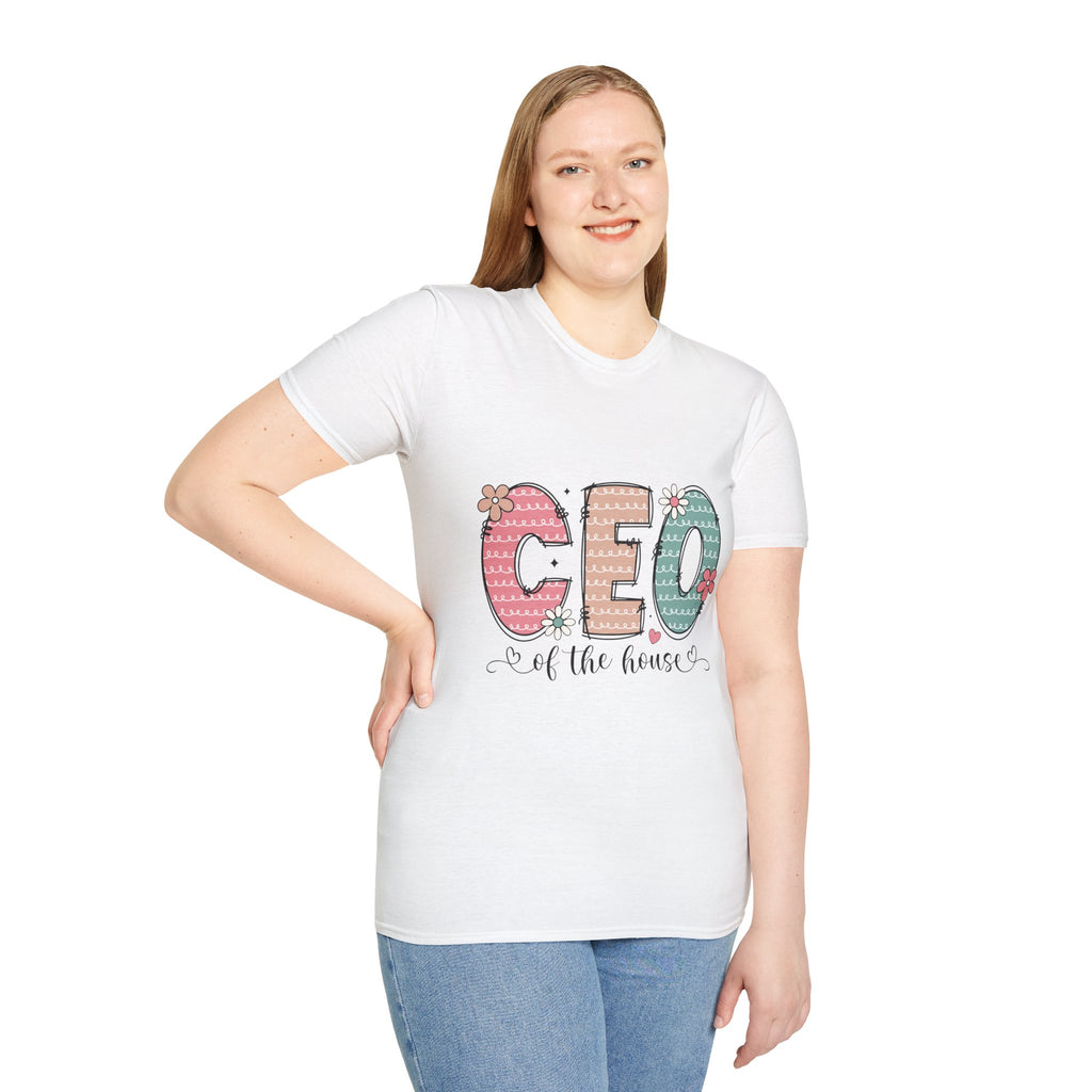 CEO of the House T-Shirt — Cute Pastel Mom/Wife Family Humor Tee