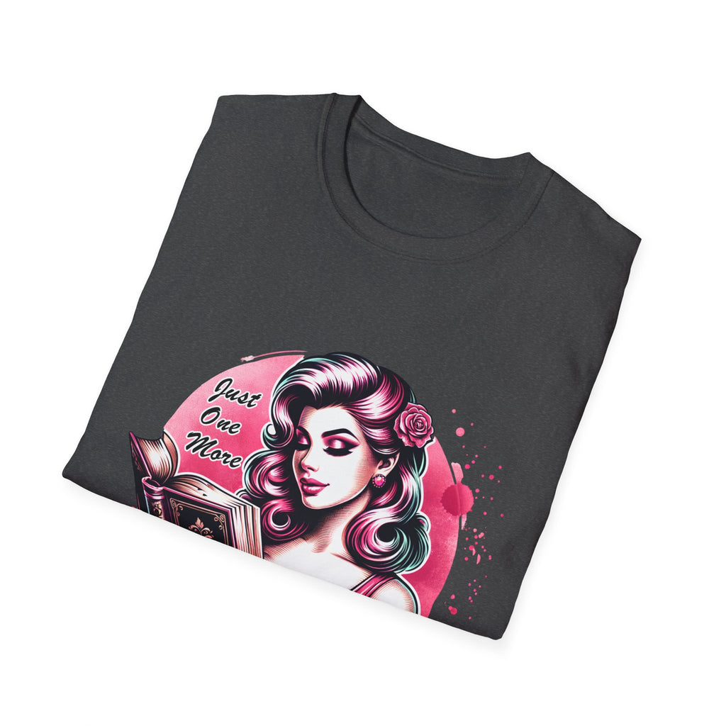 Chapter Reading Tee — Retro Pinup Woman 'Just One More Chapter' Book Lover T-Shirt