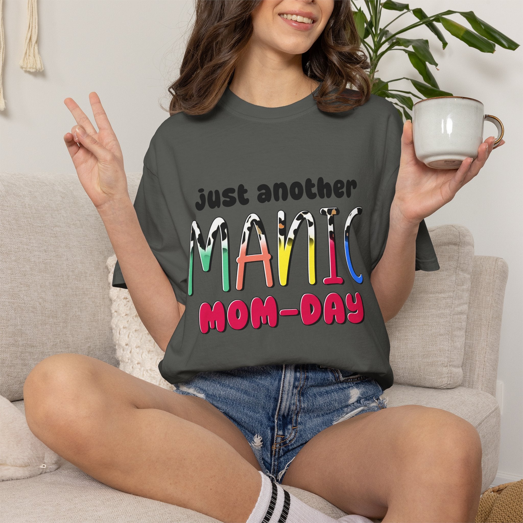 Mom-Day Graphic T-Shirt — "Just Another Manic Mom-Day" Colorful Mother's Day Tee
