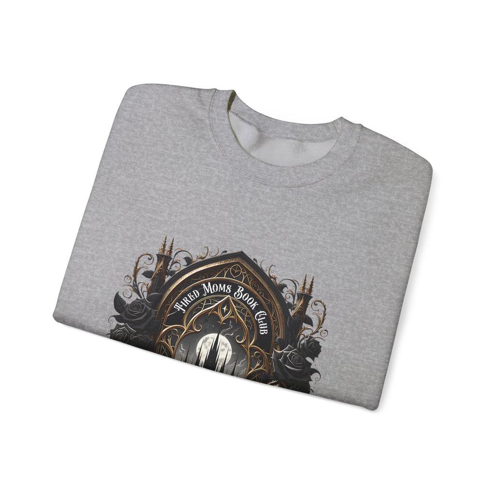 Mystic Library Crewneck Sweatshirt — Gothic 'Seek Silent Wisdom' Design