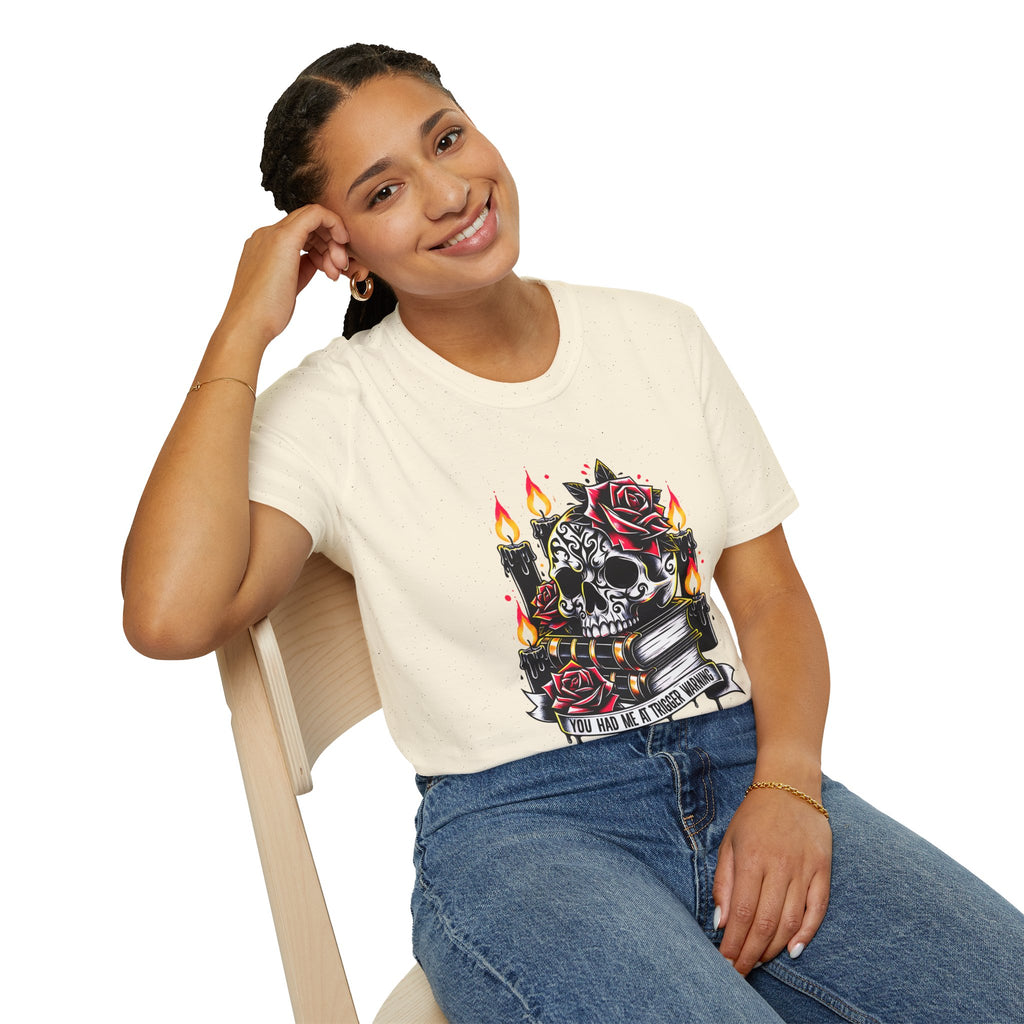Skull & Roses Tee — 'You Had Me at Forever' Gothic Graphic T-Shirt