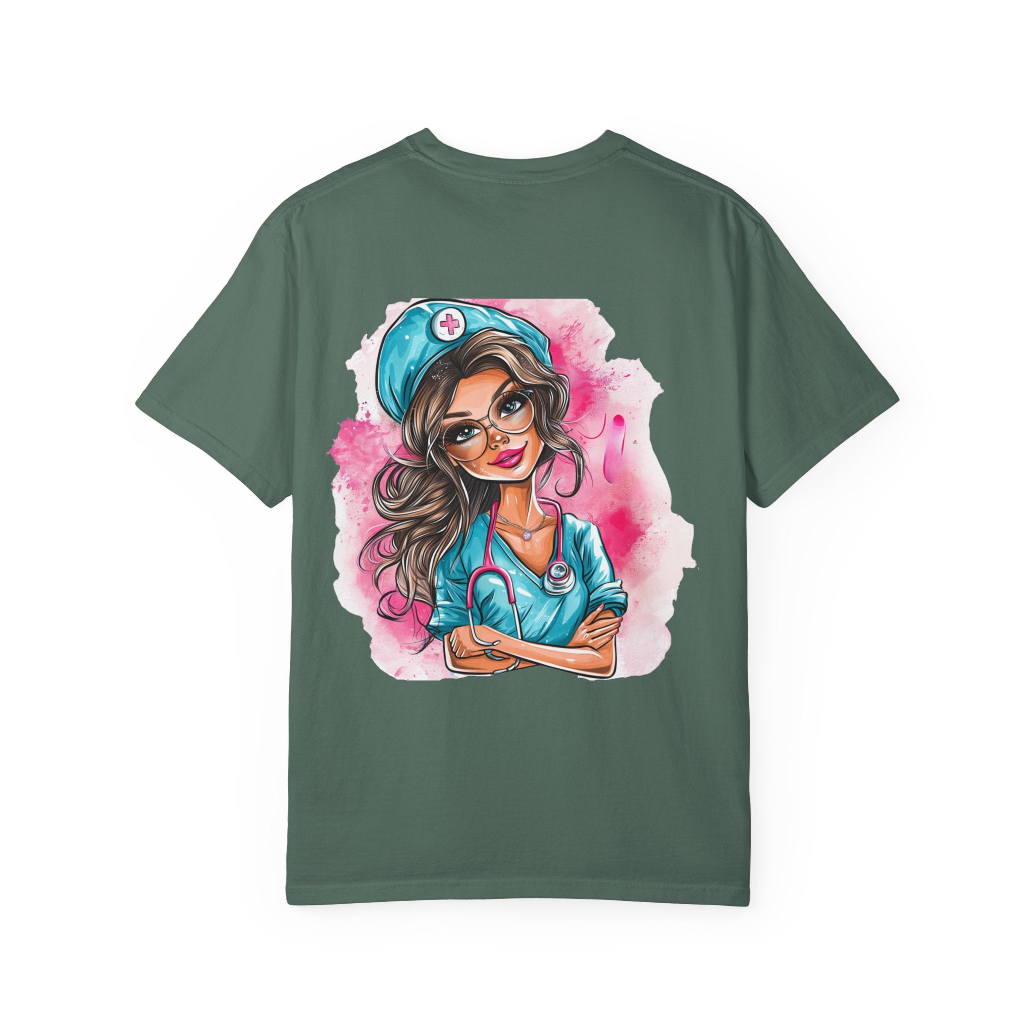 Nurse Life T-Shirt — Cute Female Nurse Watercolor Graphic Tee