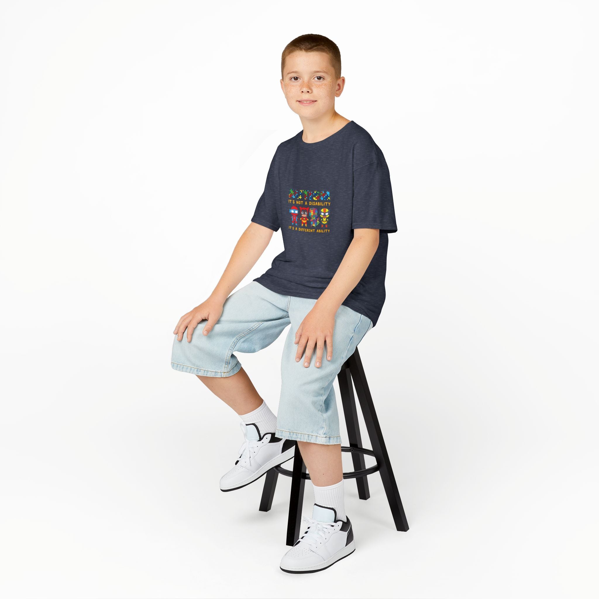 Autism It's Not A Disability Kids T-Shirt — Colorful Neurodiversity Awareness Tee