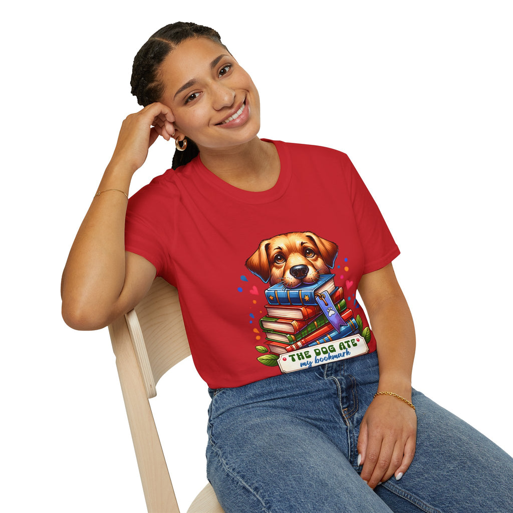 Dog Ate My Homework T-Shirt — Cute Puppy Book Lover Tee