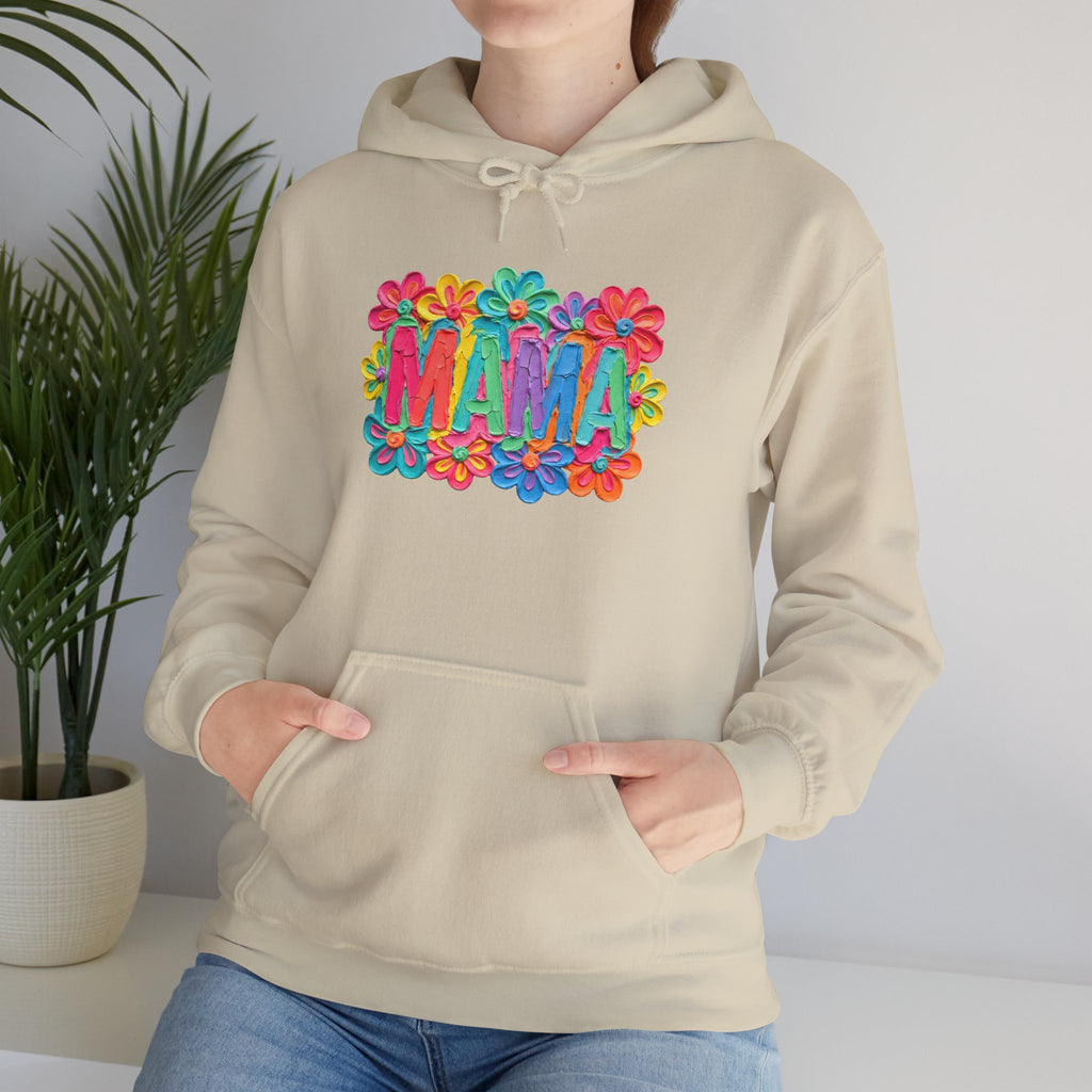 Hoodie "Mama" Colorful Floral Design – Mother's Day Cozy Pullover