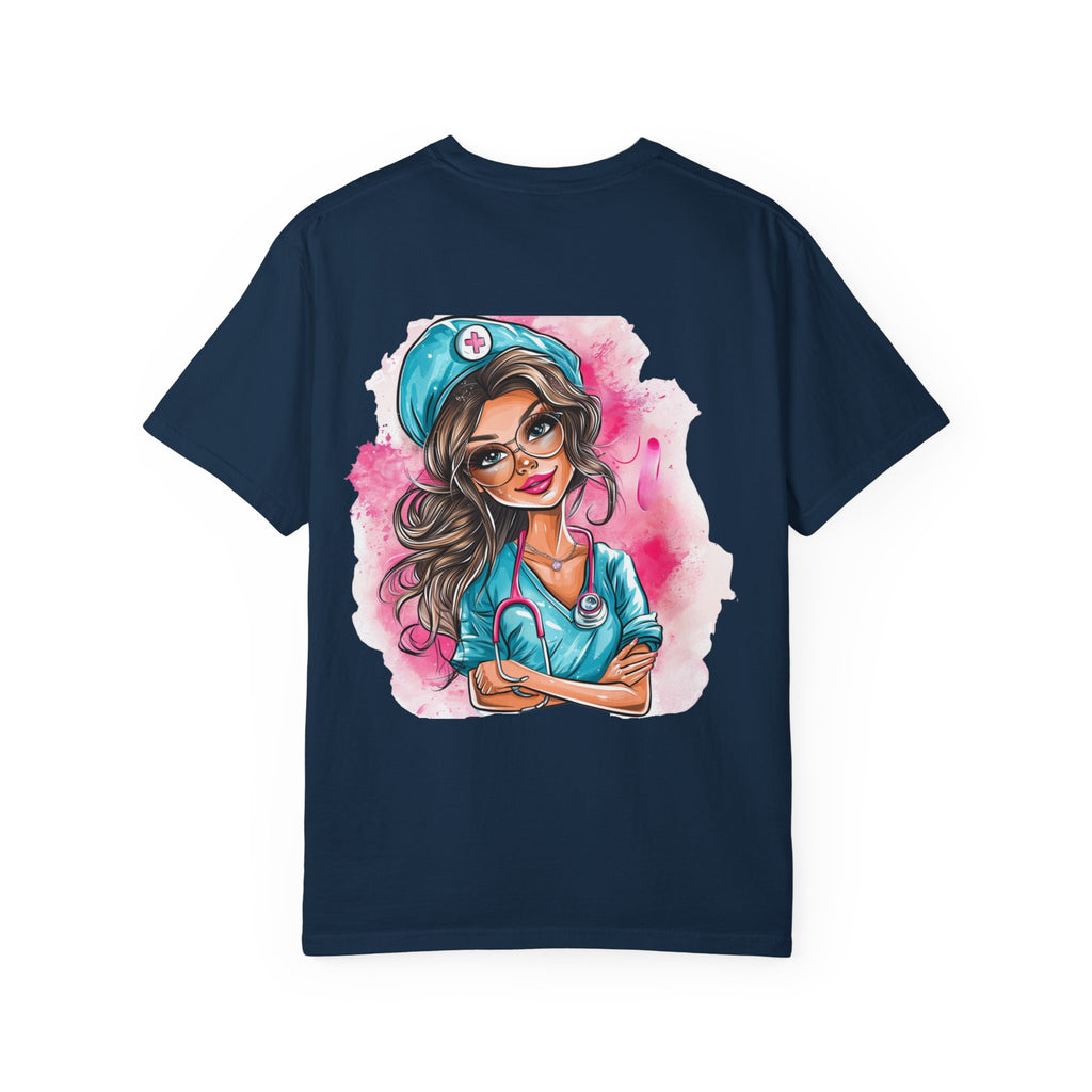 Nurse Life T-Shirt — Cute Female Nurse Watercolor Graphic Tee