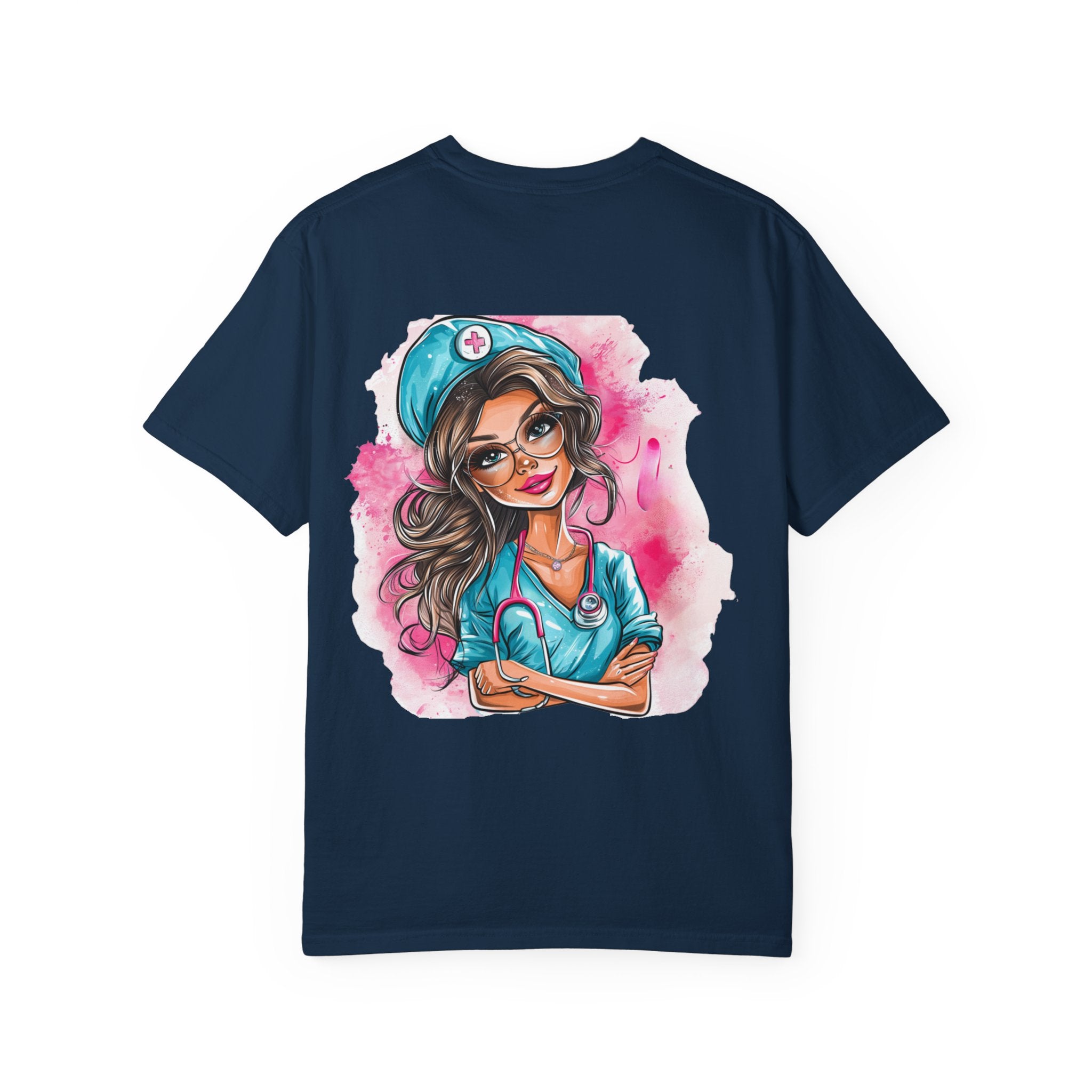 Nurse Life T-Shirt — Cute Female Nurse Watercolor Graphic Tee