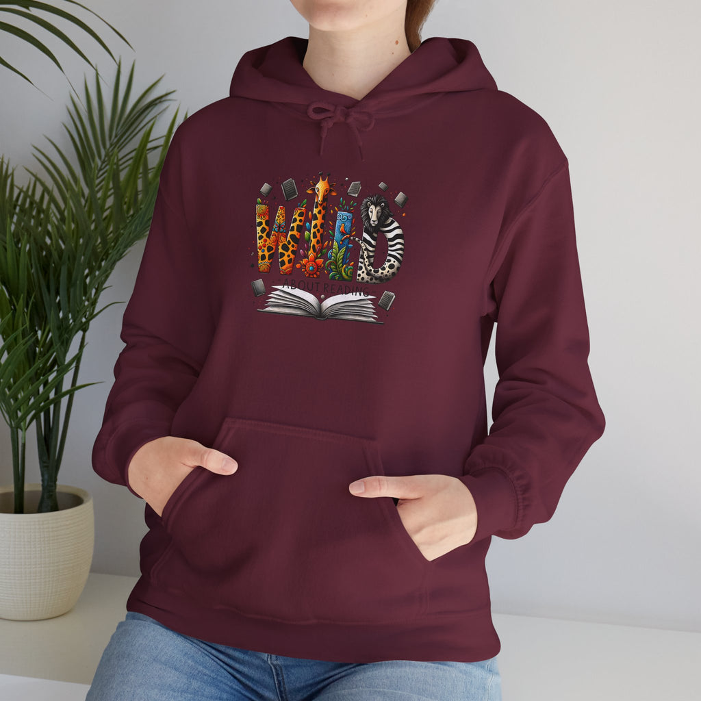 Wild At Heart Hoodie — Animal Safari Graphic Reading Design