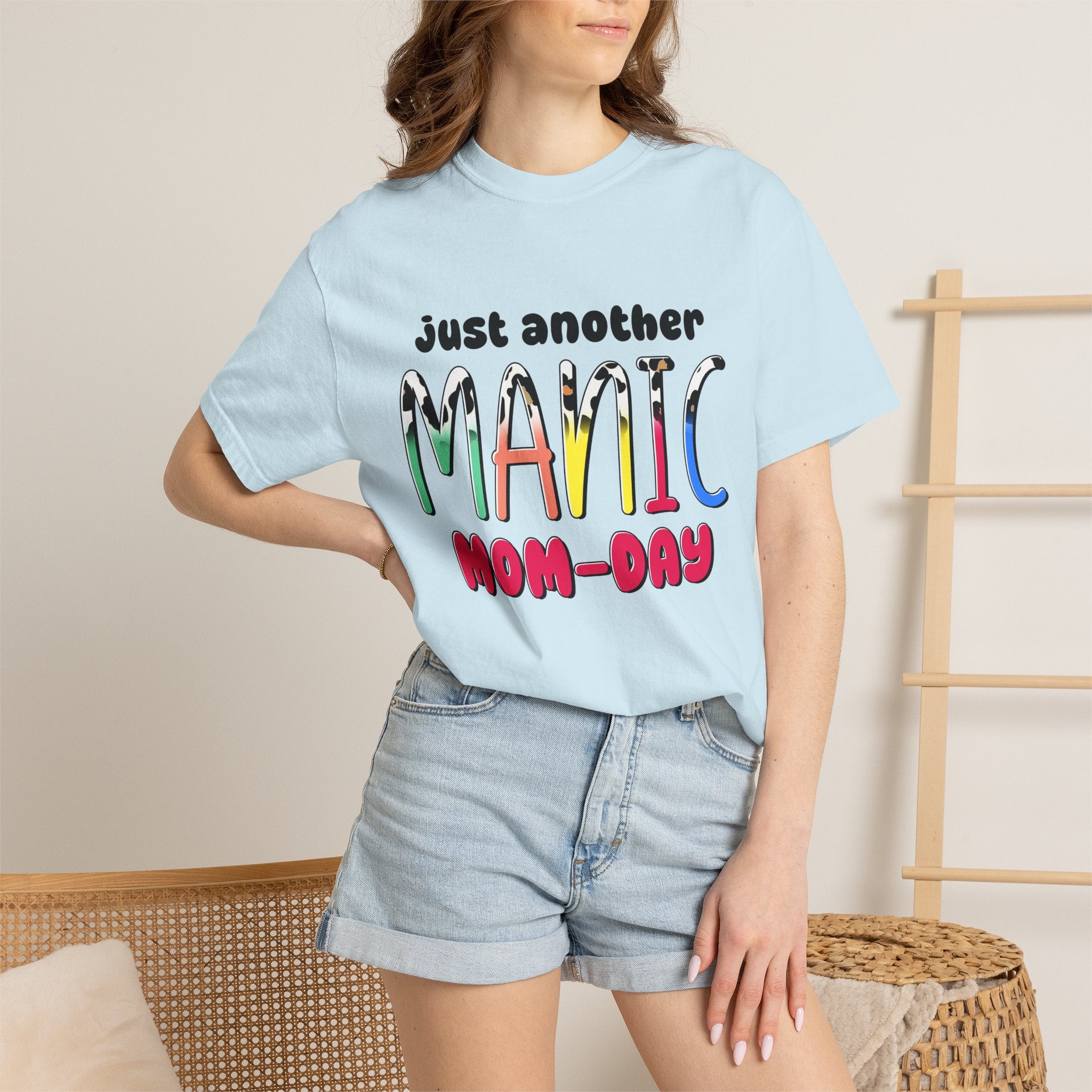 Mom-Day Graphic T-Shirt — "Just Another Manic Mom-Day" Colorful Mother's Day Tee