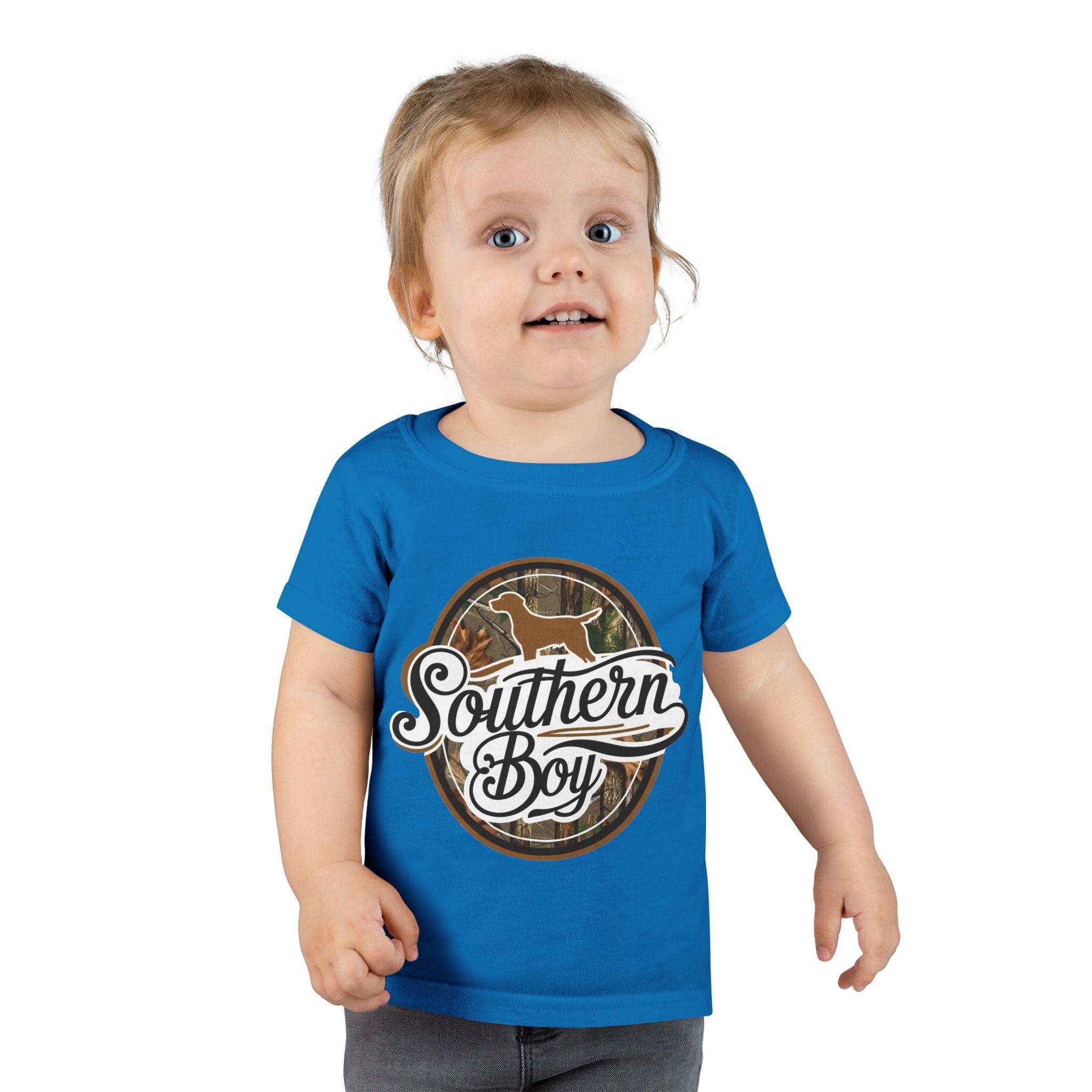 Toddler T-Shirt — "Southern Boy" Camouflage Puppy Graphic