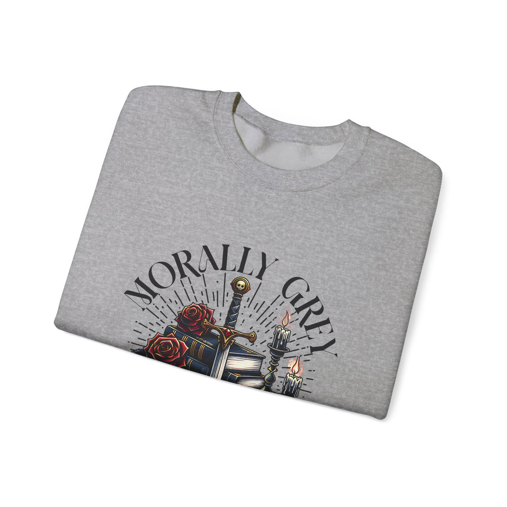 Morally Grey Book Club Sweatshirt — Gothic Booklover Crewneck