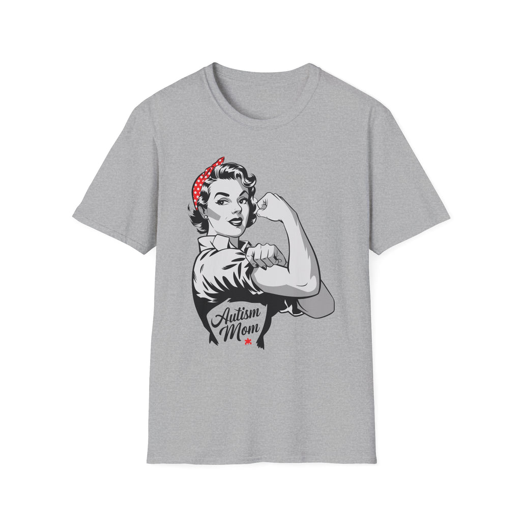 Autism Mom Rosie Riveter T-Shirt — Proud Autism Awareness Tee