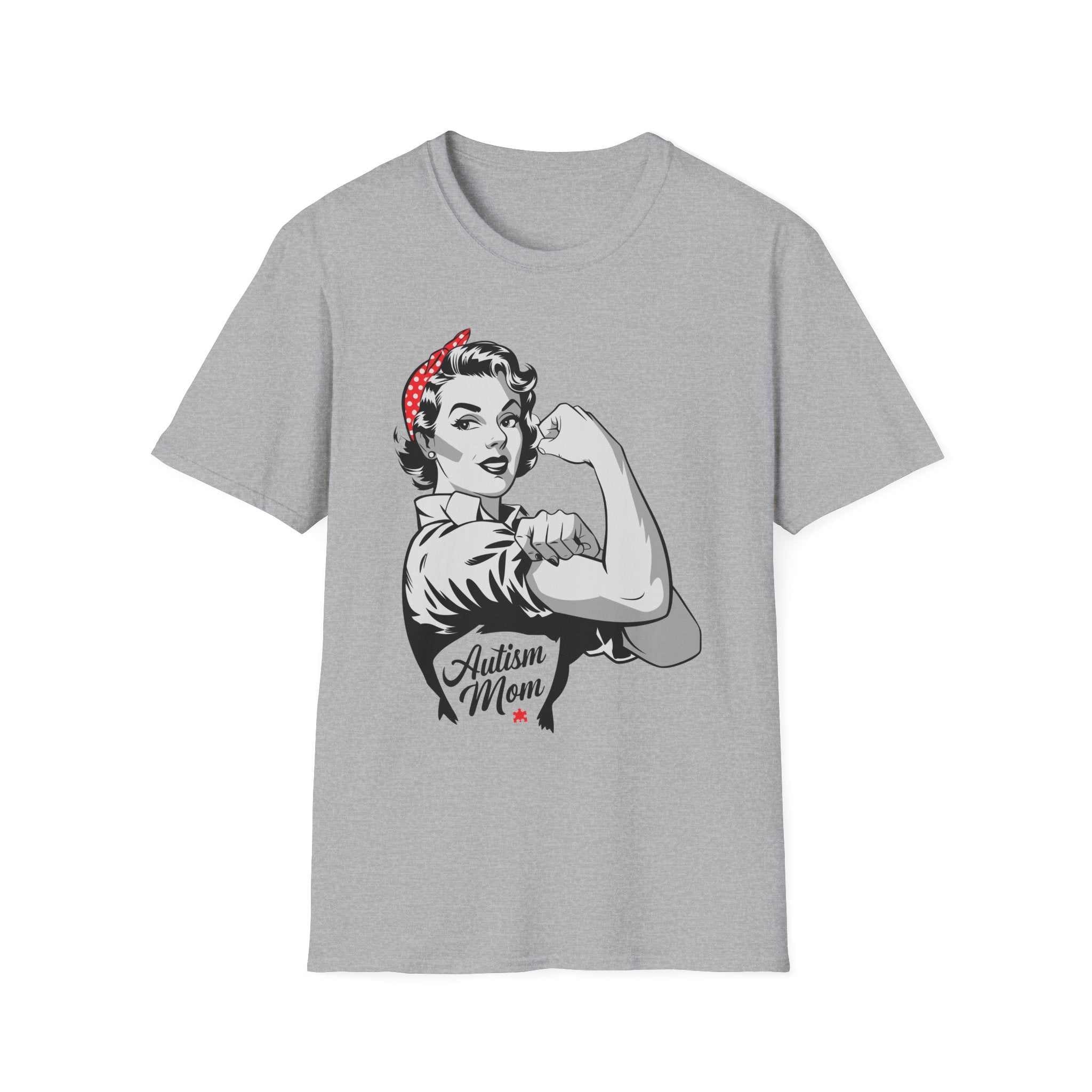 Autism Mom Rosie Riveter T-Shirt — Proud Autism Awareness Tee