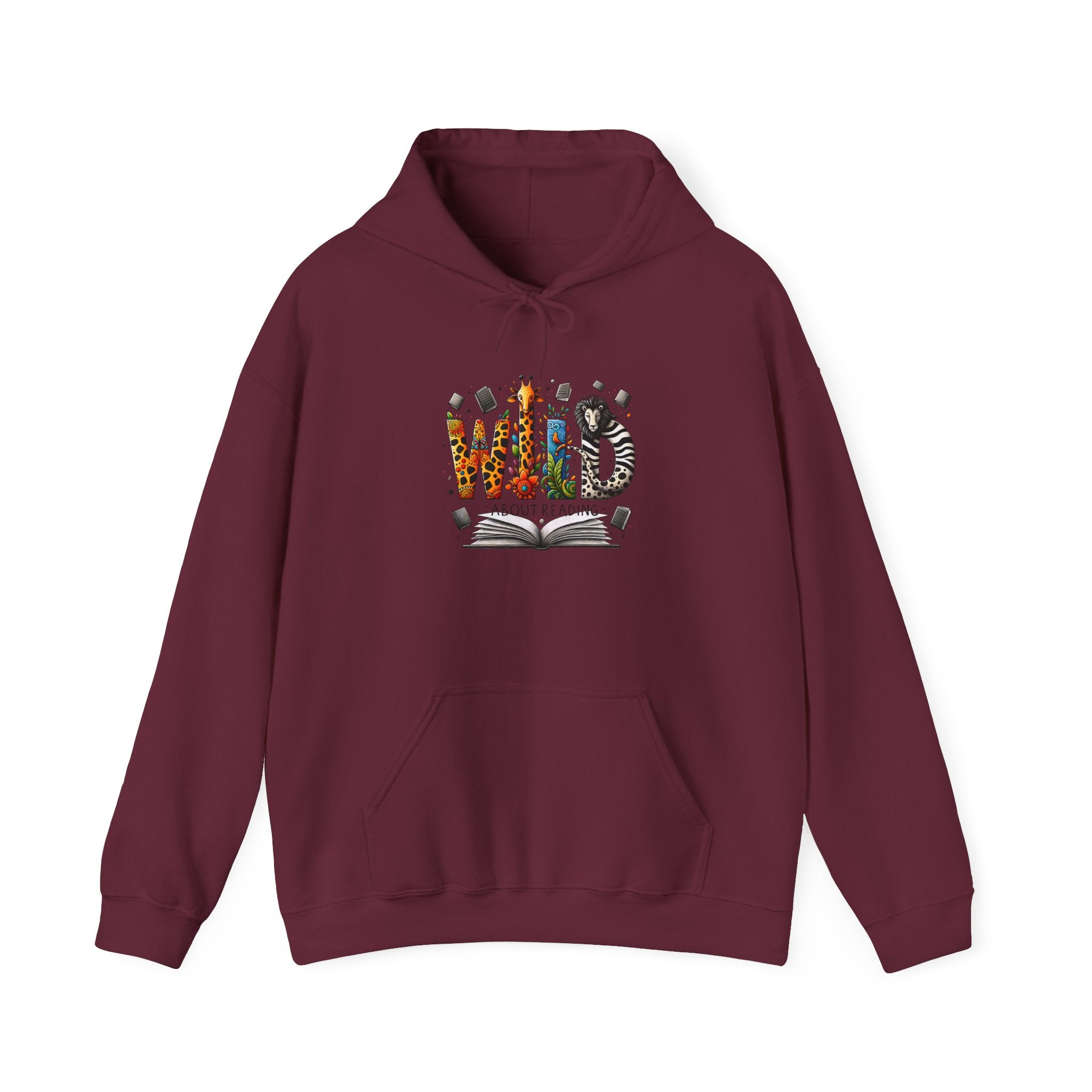 Wild At Heart Hoodie — Animal Safari Graphic Reading Design