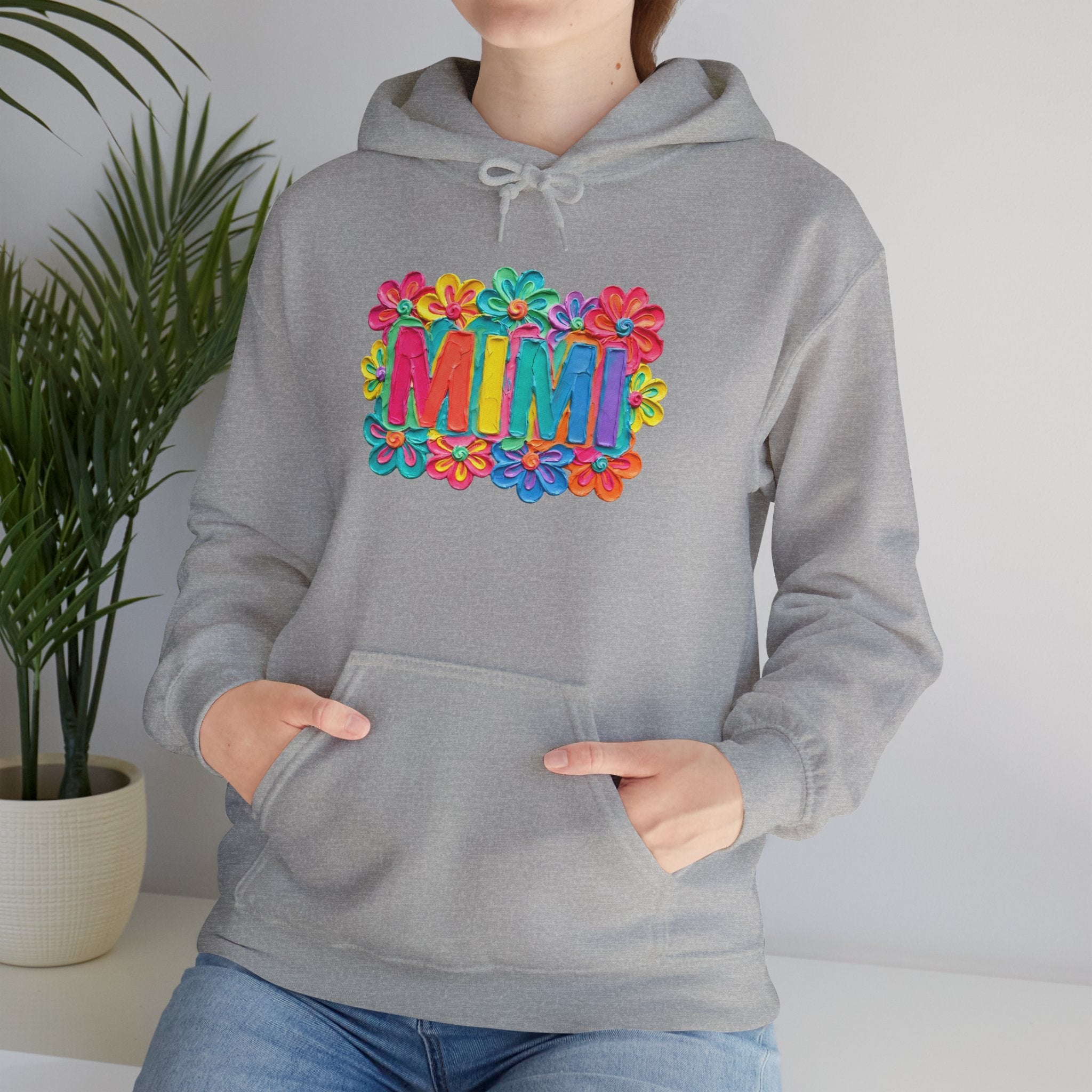 Mimi Floral Hoodie — Colorful Retro Flower Graphic Sweatshirt