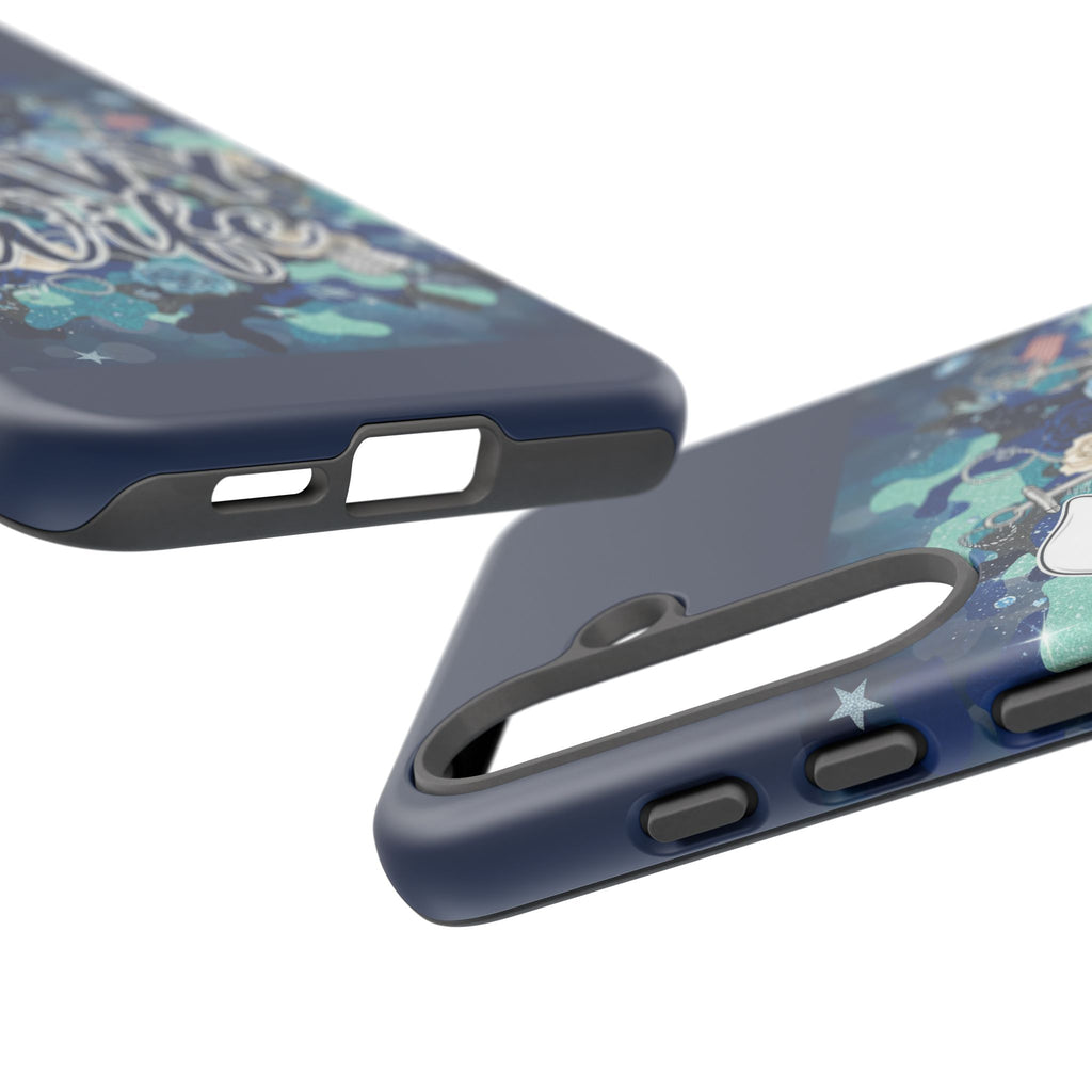 Navy Wife Tough Phone Case — Camouflage Military Tribute Protective Cover