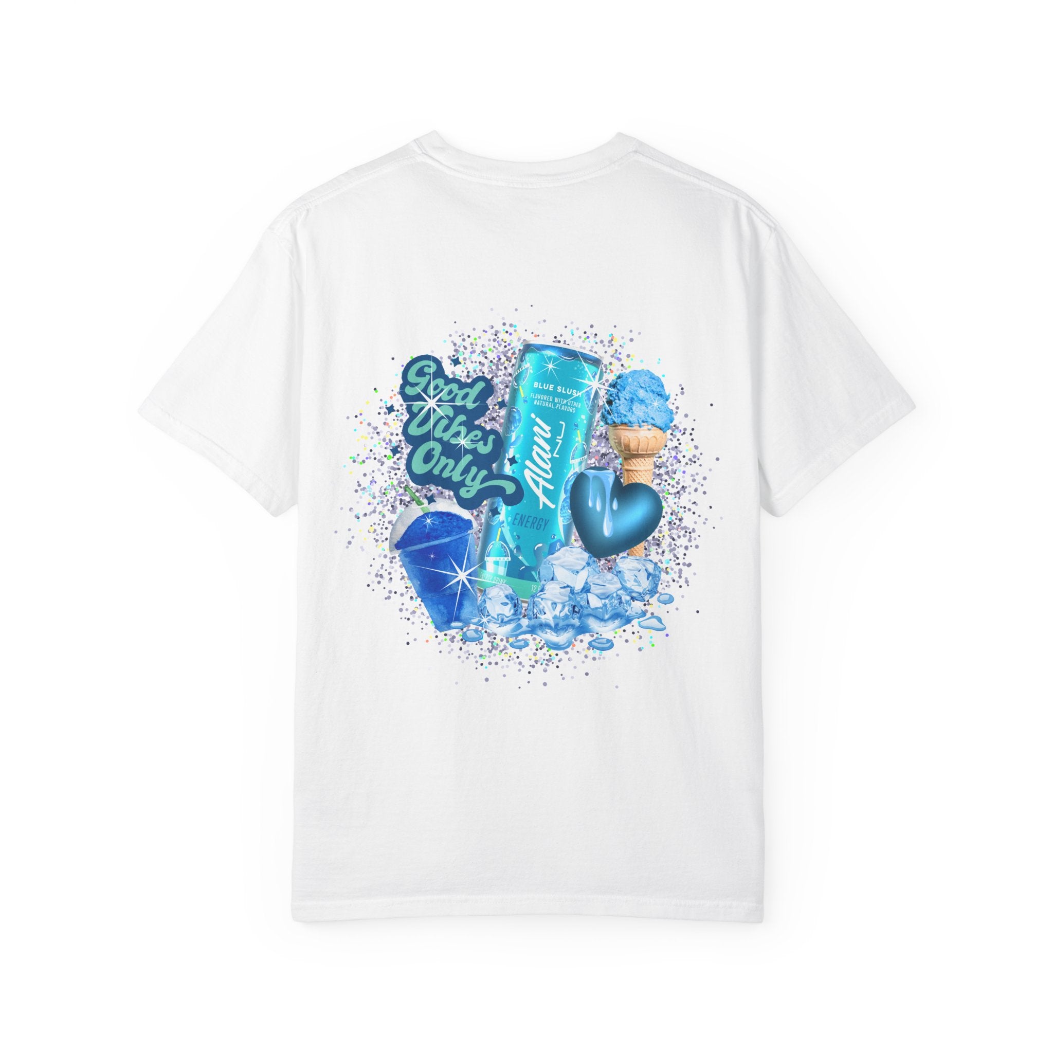 Good Vibes Only Graphic Tee — 'Alani Nu' Blue Drink Design