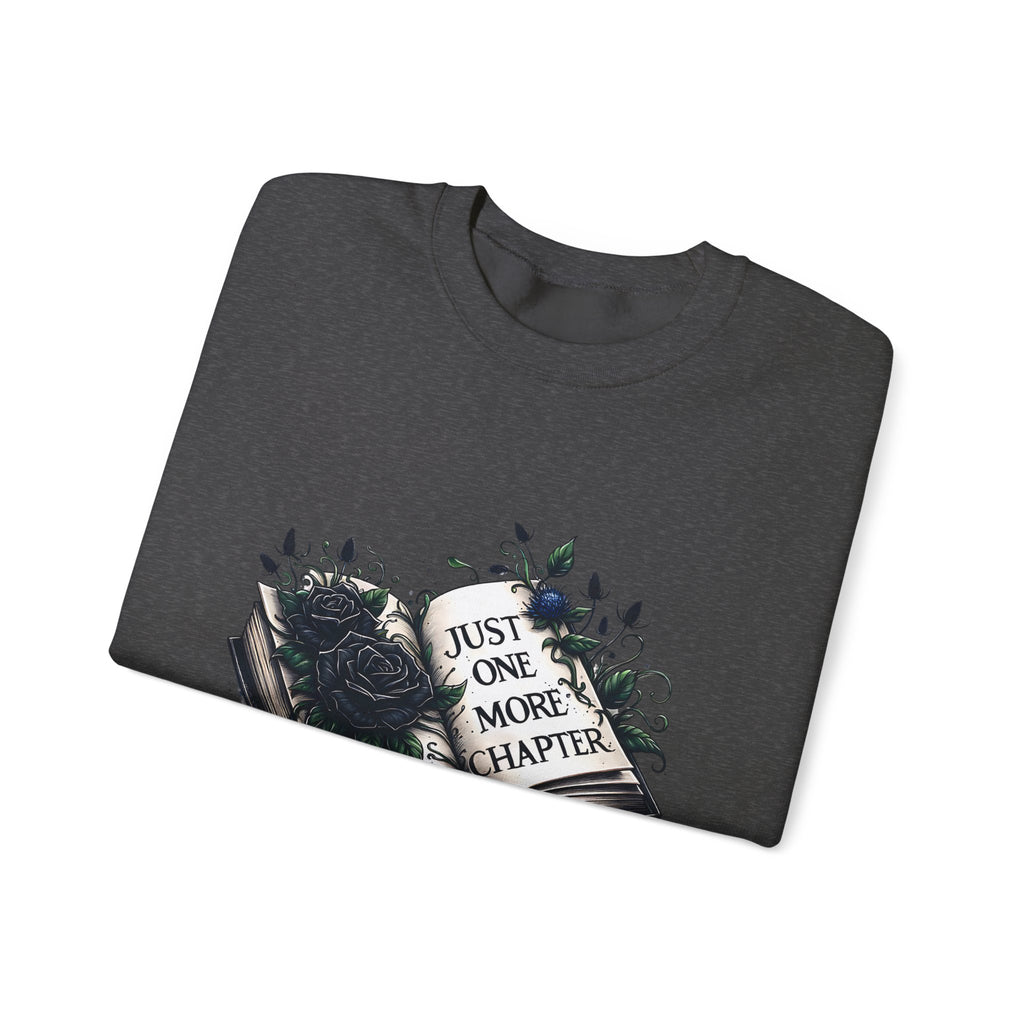 Book Lover Sweatshirt — "Just One More Chapter" Cozy Reader Crewneck