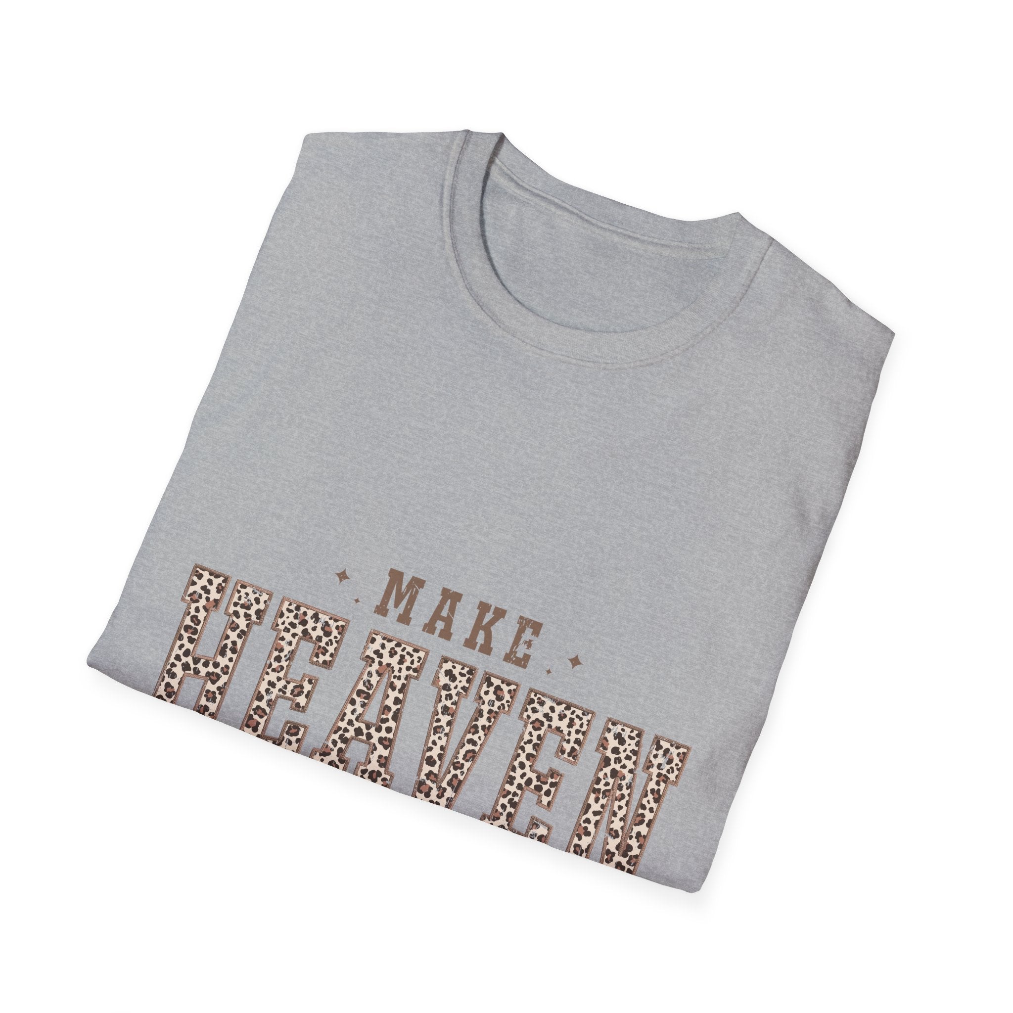 Make Heaven Crowded T-Shirt — Christian Faith Leopard Print Tee