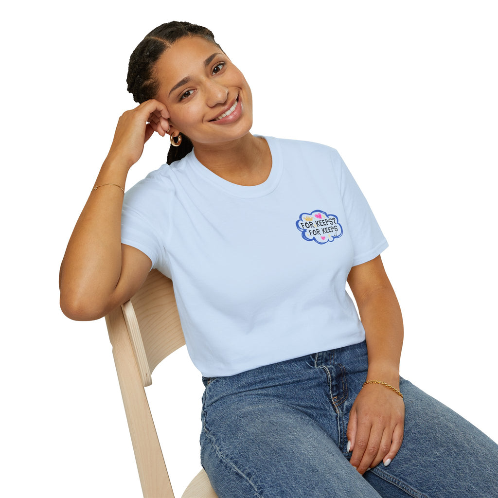 Crew Tee — 'For Keeps' Doodle Art Signature T-Shirt