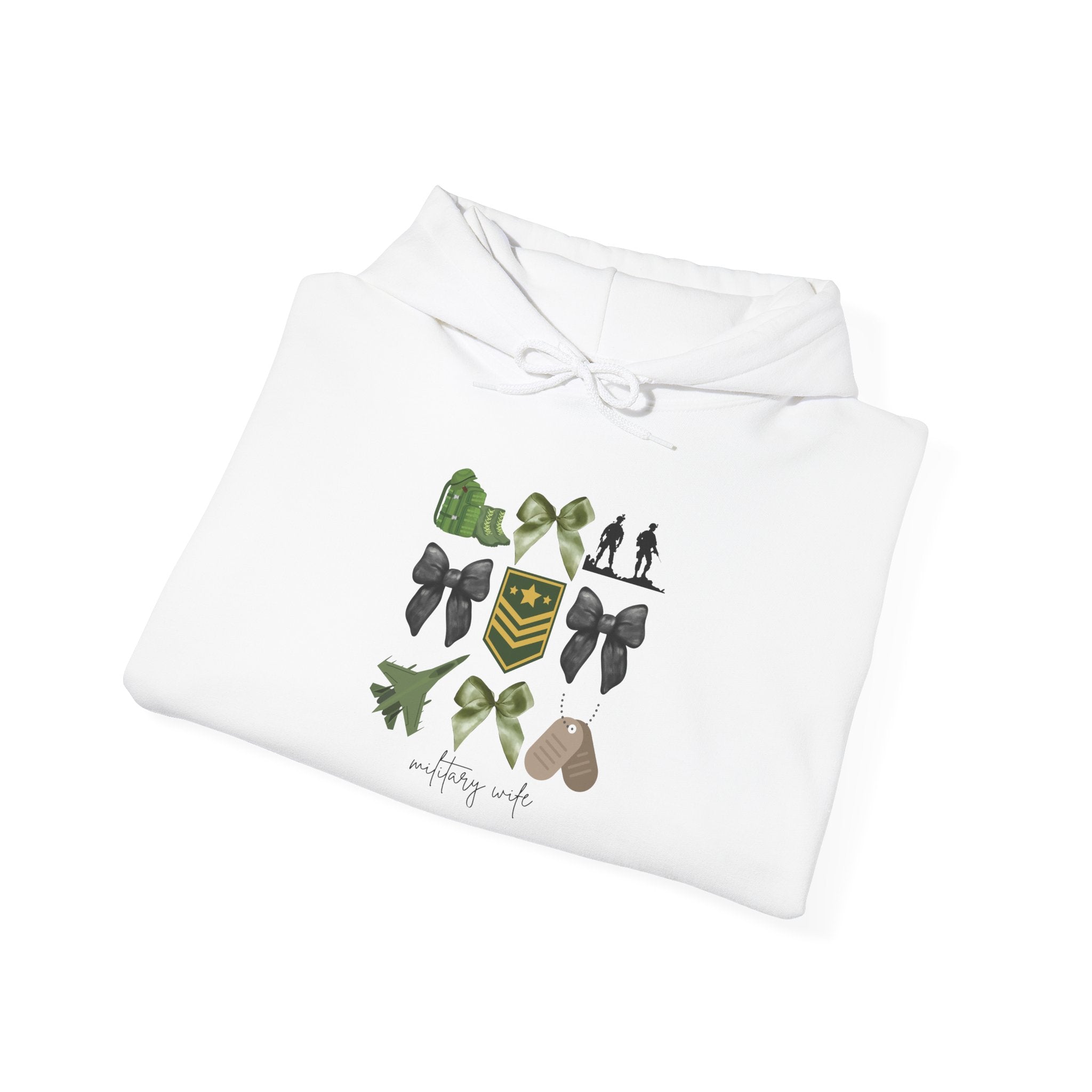 Hoodie — Military Boots, Wings & Salute Graphic Pullover