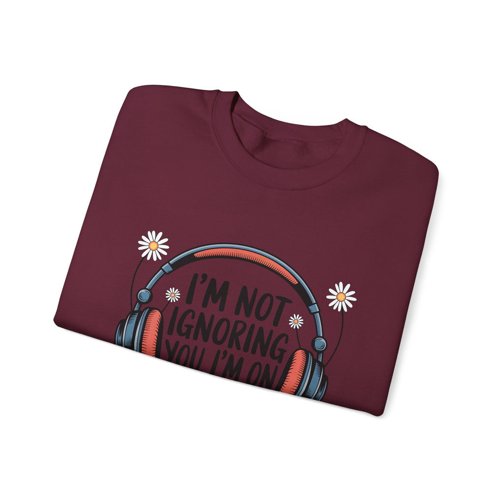 Reader Sweatshirt — “I’m Not Ignoring You, I’m on Chapter 12” Cozy Book Lover Crewneck