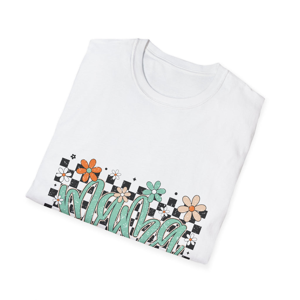 Mama Floral Checkerboard T-Shirt