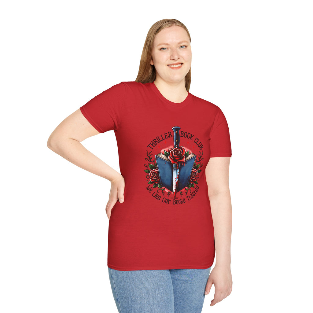 Thriller Book Club T-Shirt — “We Like Our Books Twisted” Graphic Tee