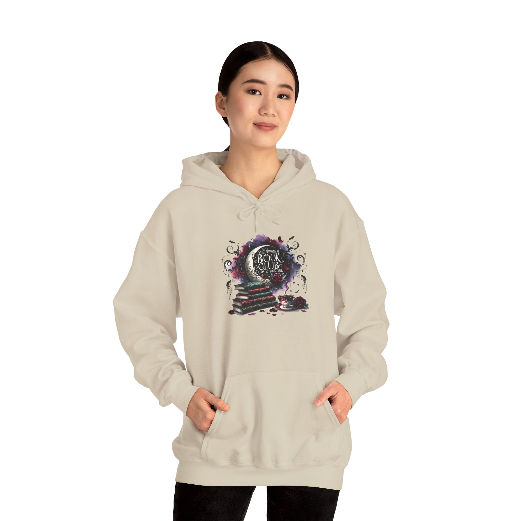 Gothic Bookstack Hoodie – "Read the Dark" Literary Mystery Sweatshirt