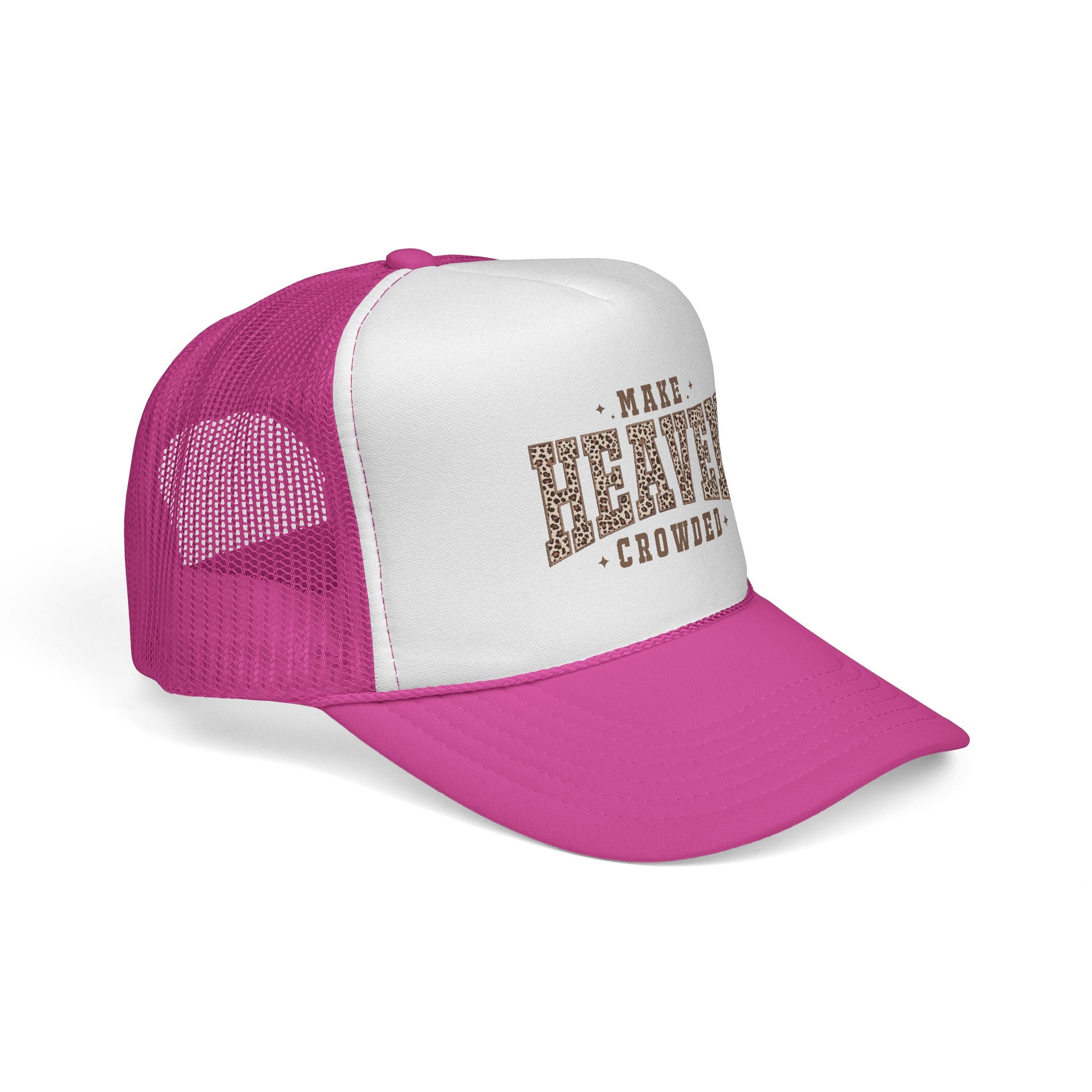 Trucker Cap — "Make Heaven Crowded" Retro Western Mesh Hat