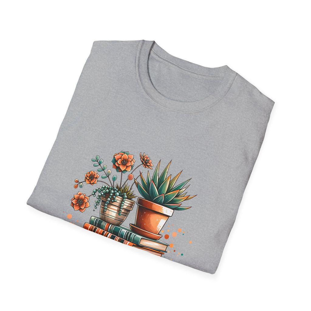 Book Lover T-Shirt — "Just a Girl Who Loves Books" Floral Stack Tee