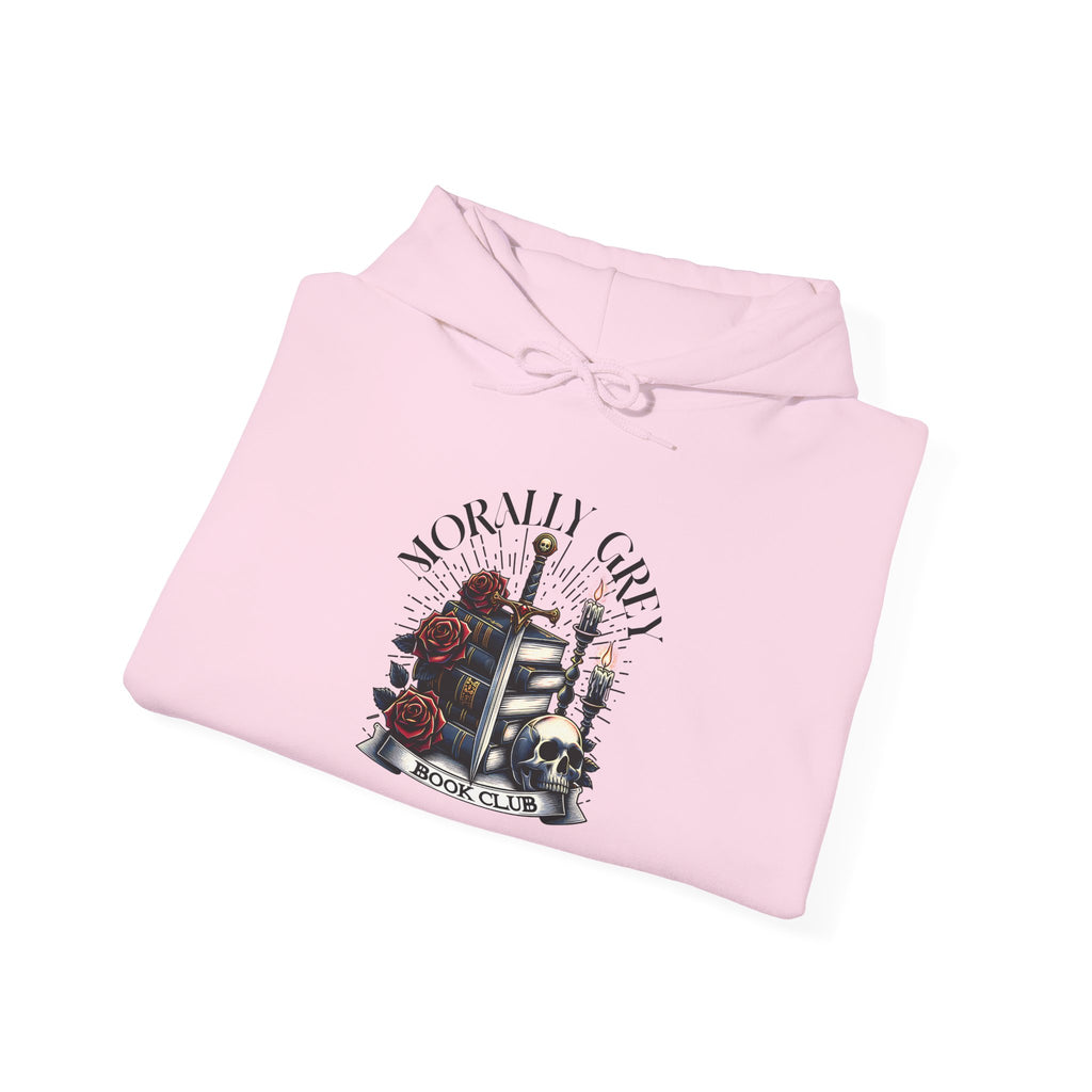 Horror Girl Graphic Hoodie – Gothic Roses & Vintage Candle Illustration