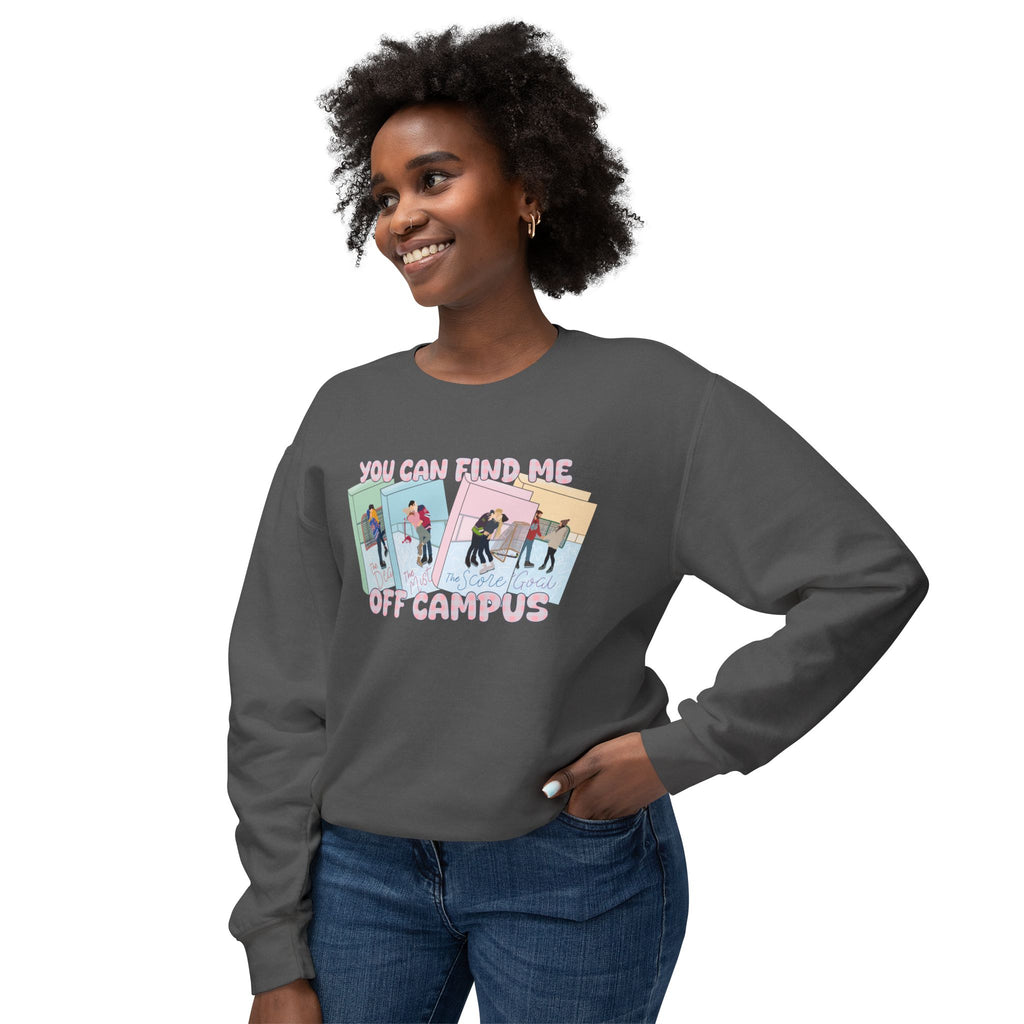 Crewneck Sweatshirt — "You Can Kiss Me Off Campus" Retro Polaroid Design