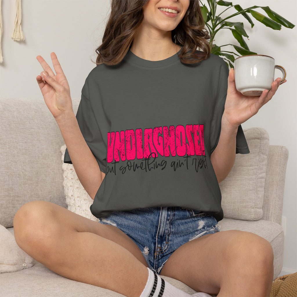 Undiagnosed T-Shirt — Bold Pink Graphic "Undiagnosed (but something ain't right)" Casual Tee