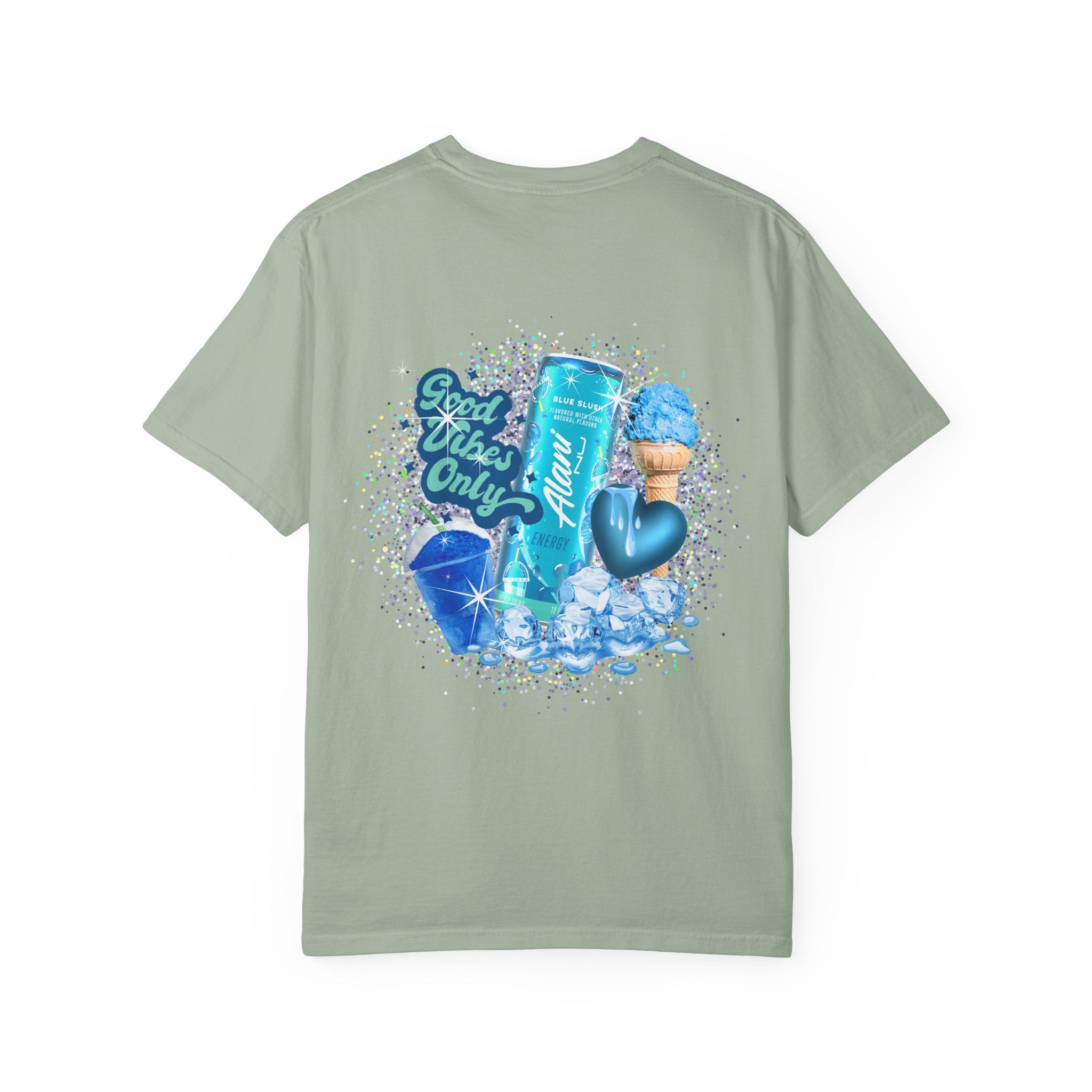 Good Vibes Only Graphic Tee — 'Alani Nu' Blue Drink Design