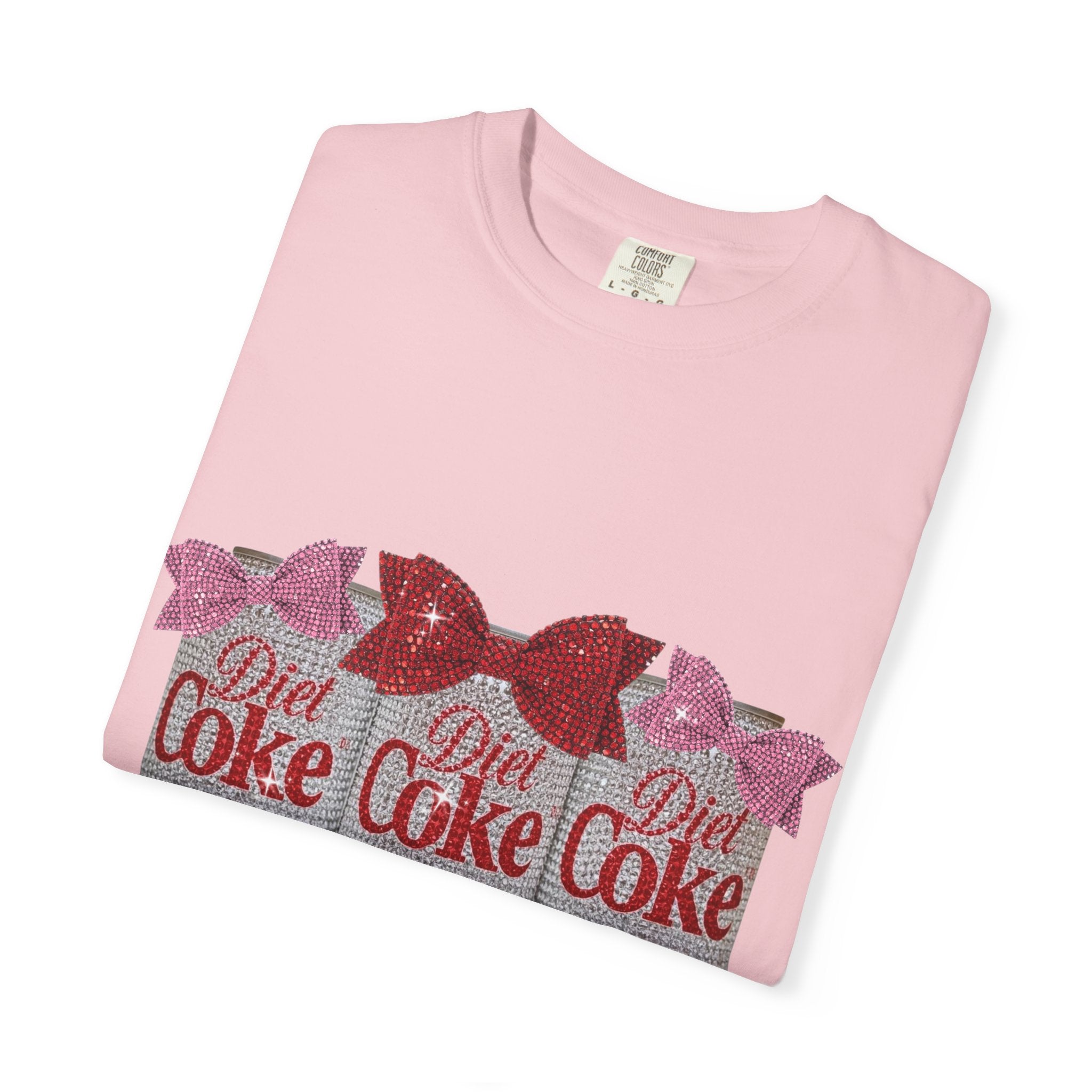 Diet Coke Glitter Can T-Shirt — "Just a Diet Coke Girl" Retro Sparkle Tee