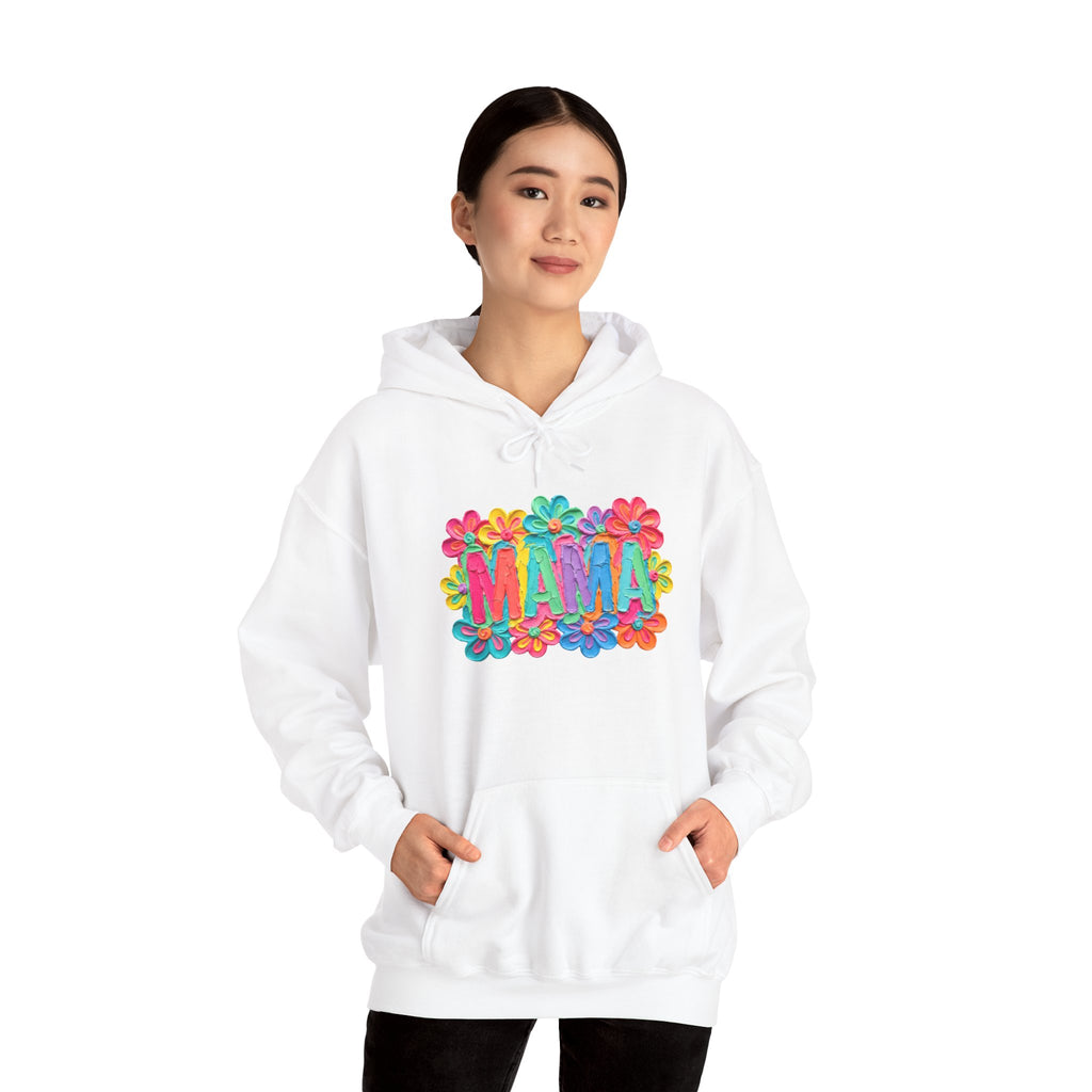 Hoodie "Mama" Colorful Floral Design – Mother's Day Cozy Pullover