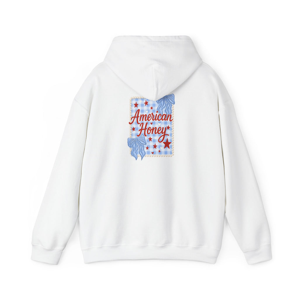 American Honey Hoodie — Retro Patriotic Graphic Sweatshirt