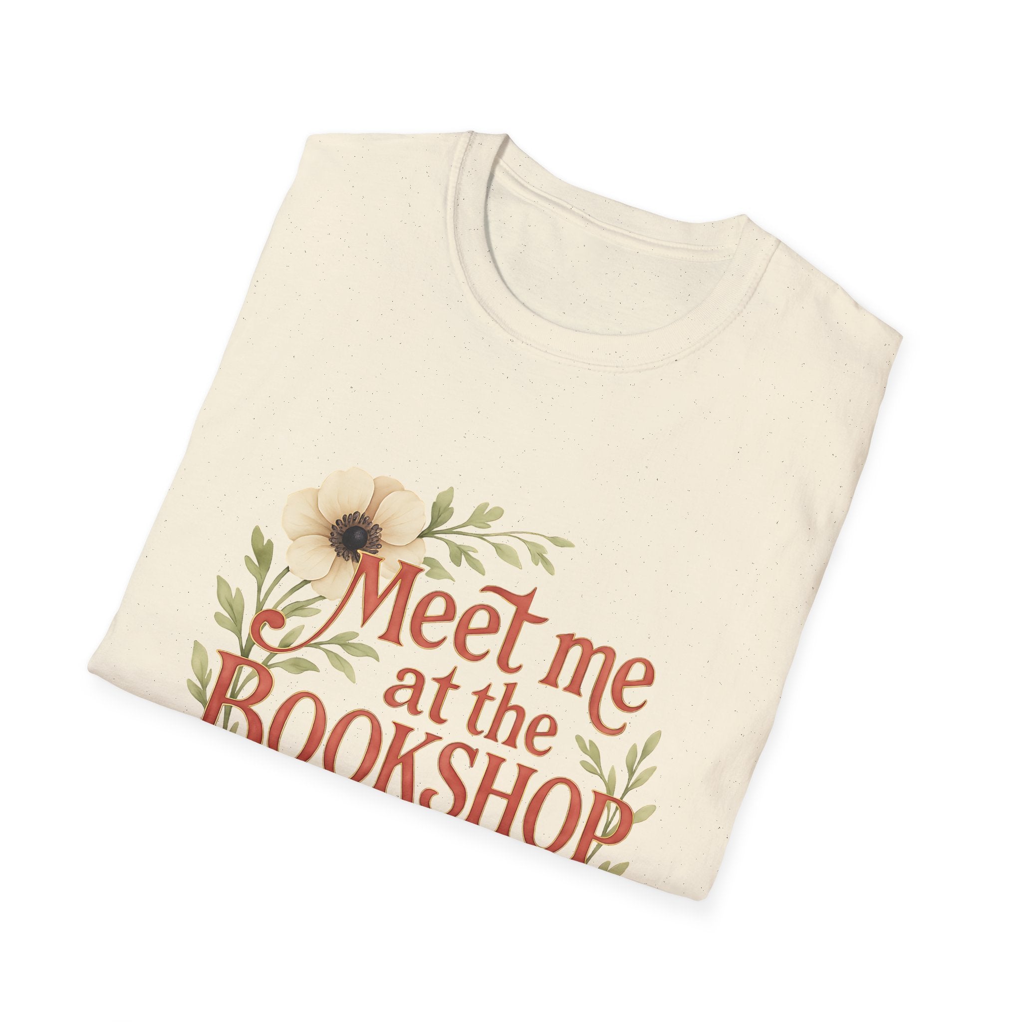 Bookshop T-Shirt — "Meet Me at the Bookshop" Floral Reader Tee